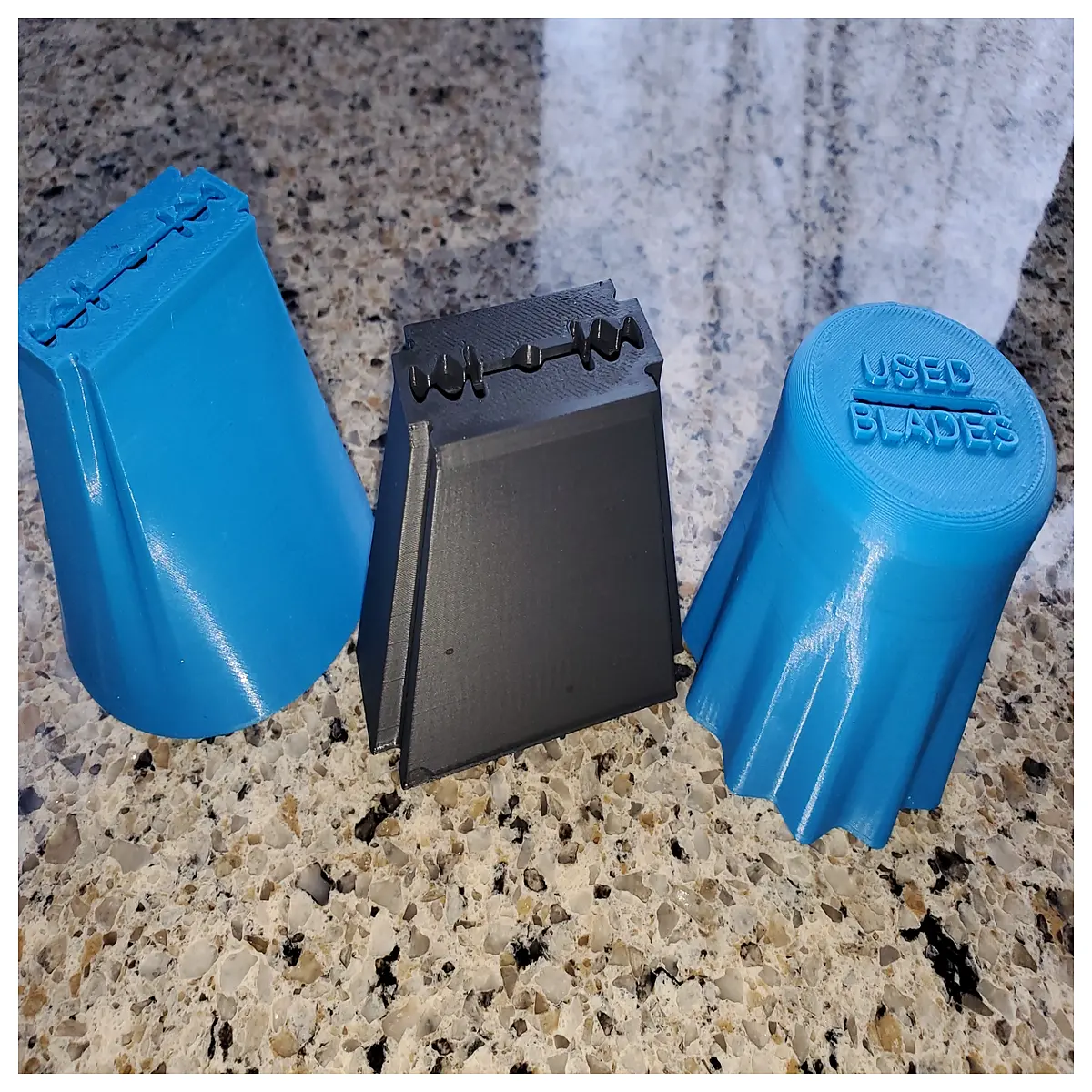 shaving blade disposal container safe sharp storage for men bathroom hygiene