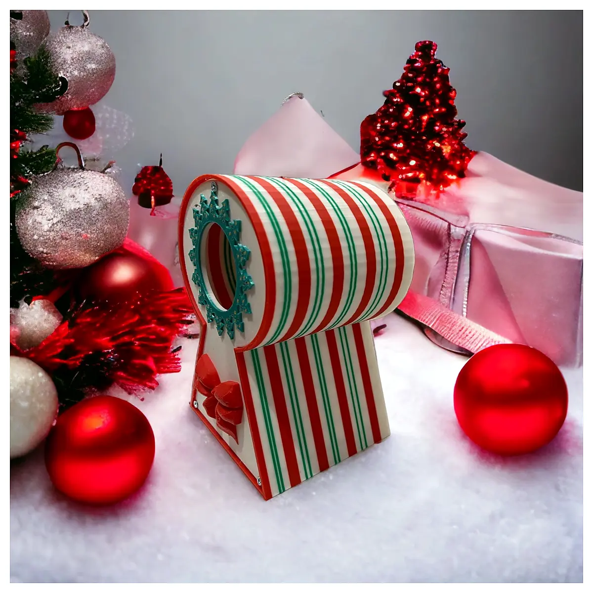 christmas birdhouse keyhole shape outdoor winter decoration holiday backyard garden wildlife