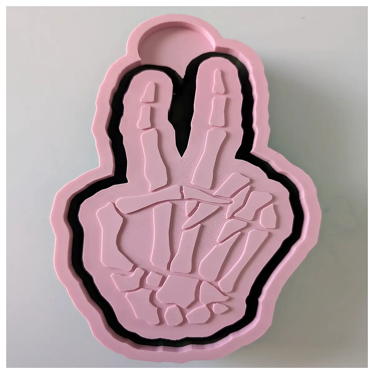 Skull Hand Peace Symbol Shell Parts Sculpting Model Art Crafting Symbol Accessory