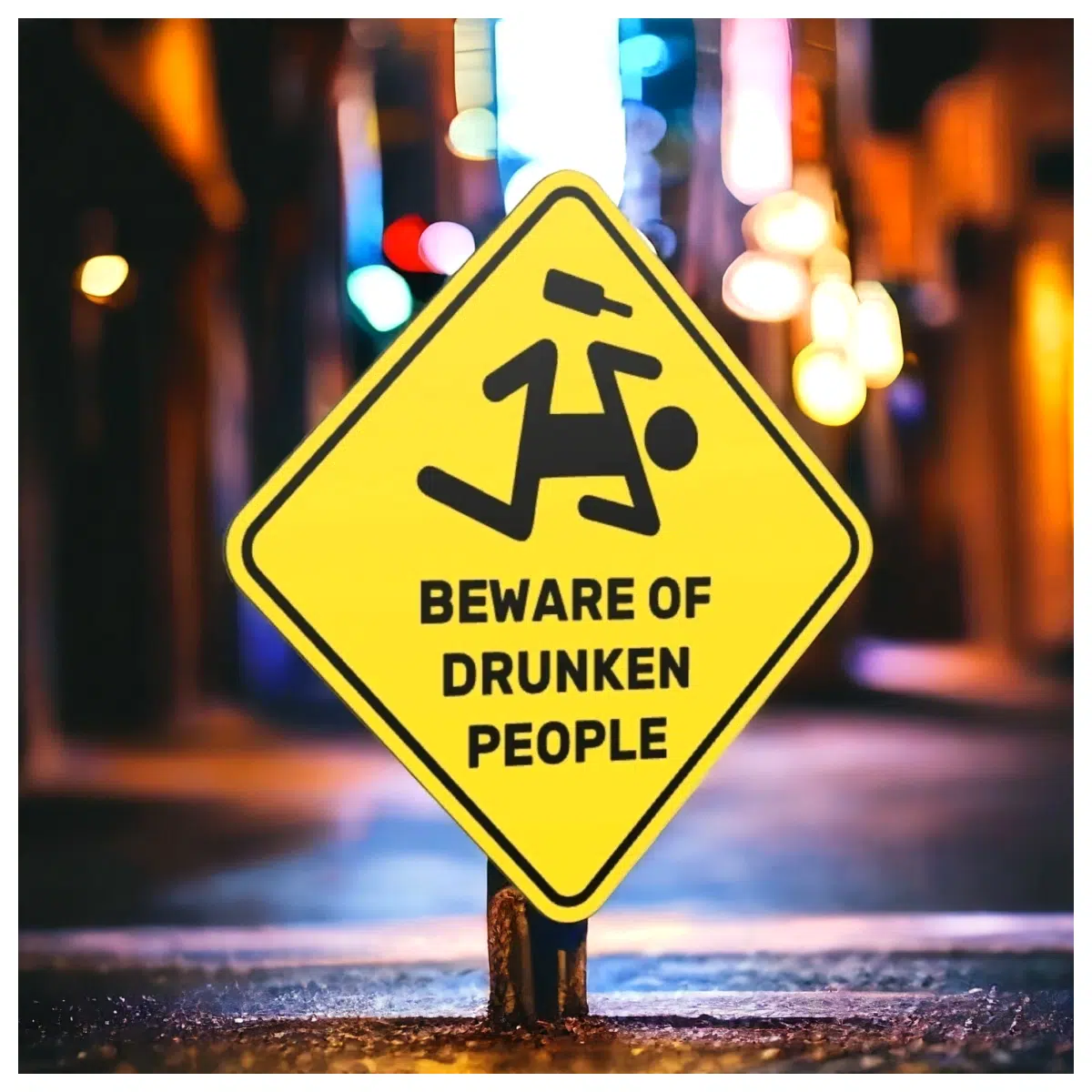 Caution Be Careful Around Intoxicated People Safe Drinking Avoid Dangers Drunk Driving Accidents Drink Responsibility