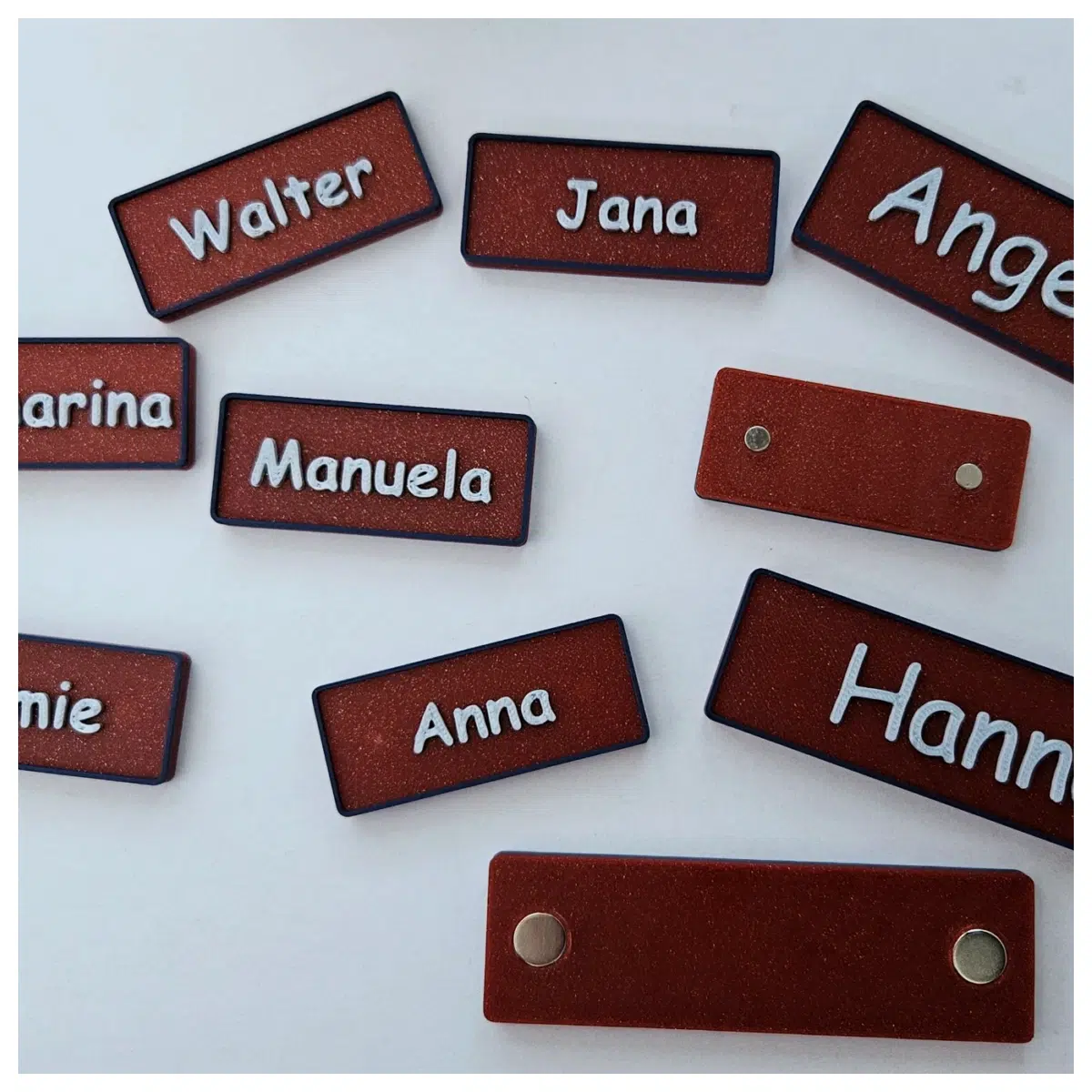 custom name badge clip for school kids durable plastic id card holder with lanyard teacher staff identification tag