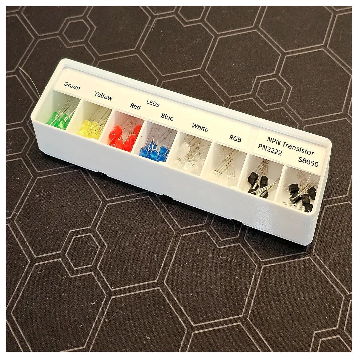 Gridfinity Small Parts Organizer Box Desktop Storage Electronics Accessories Component Sorting Storage