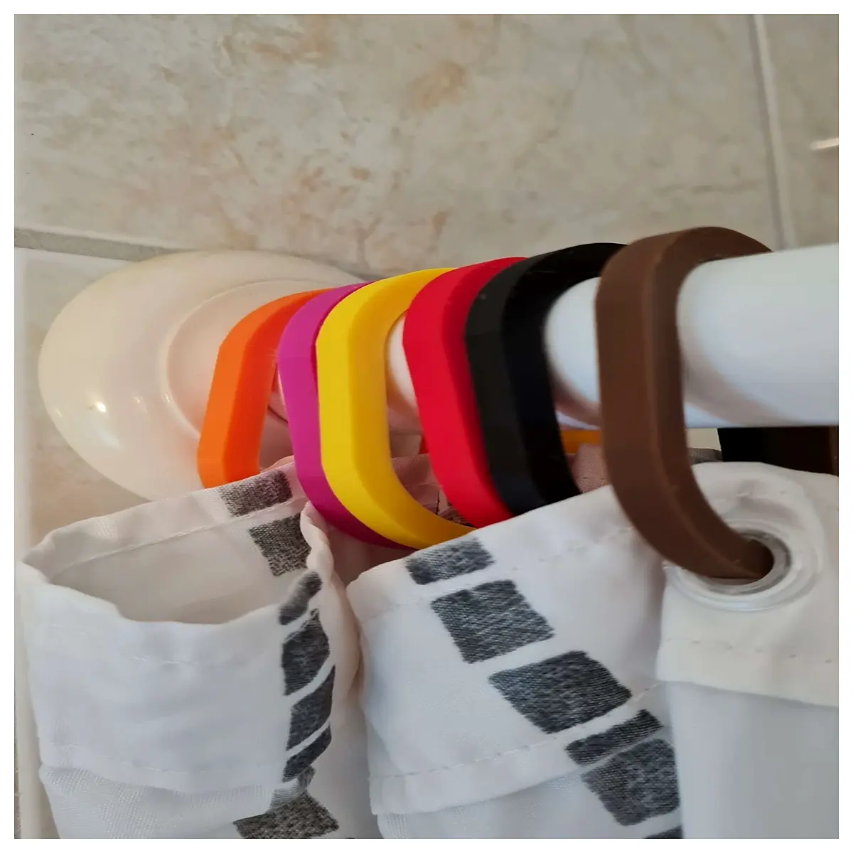 duty shower curtain rings with clips for thick curtains rustproof metal hooks for bathroom tubs and showers non slip plastic hangers