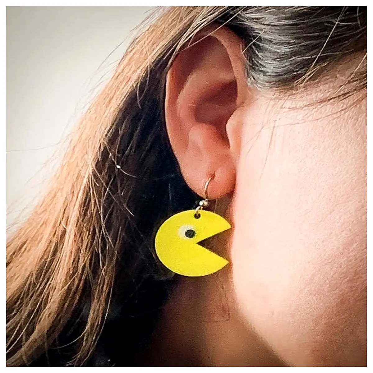 Pac Man Earring Arcade Game Charm Retro Collectible Gamer Jewelry Anime Fans Earrings