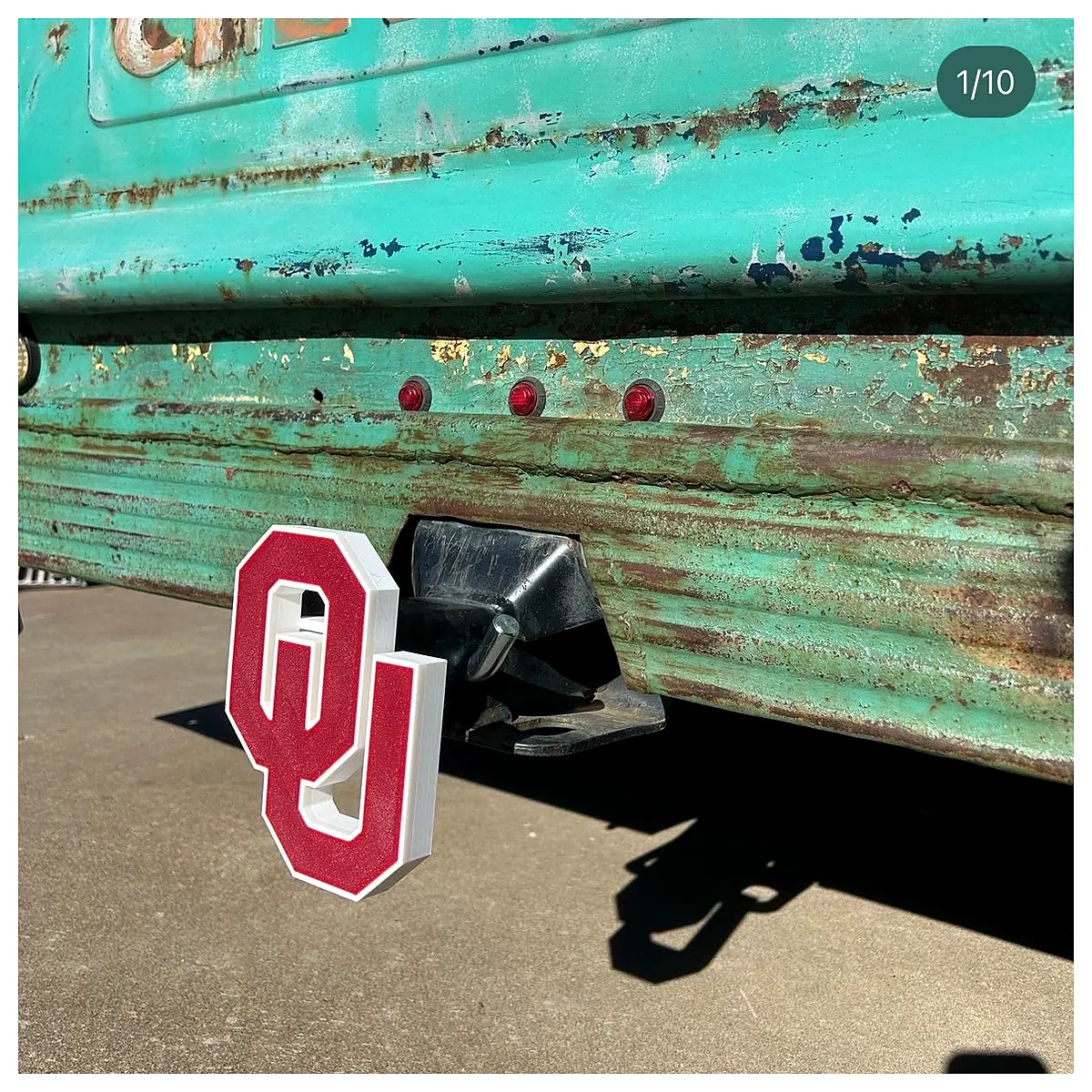 Oklahoma University Tow Hook Receiver 2 Inch Adapter Vehicle Trailer Accessories OU Specific