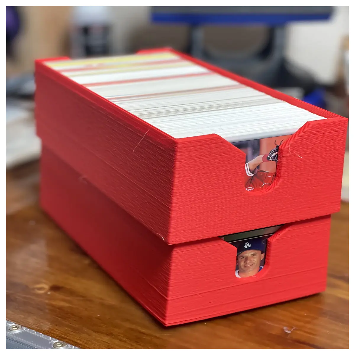 Baseball Card Storage Rack Card Protector Box Display Case Desk Organizer Baseball Card Accessories