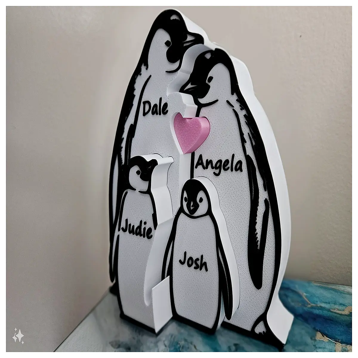 Locking Puzzle Family of Penguins Educational Toy Kids Learning Family Game Puzzle Pieces Fun Gift