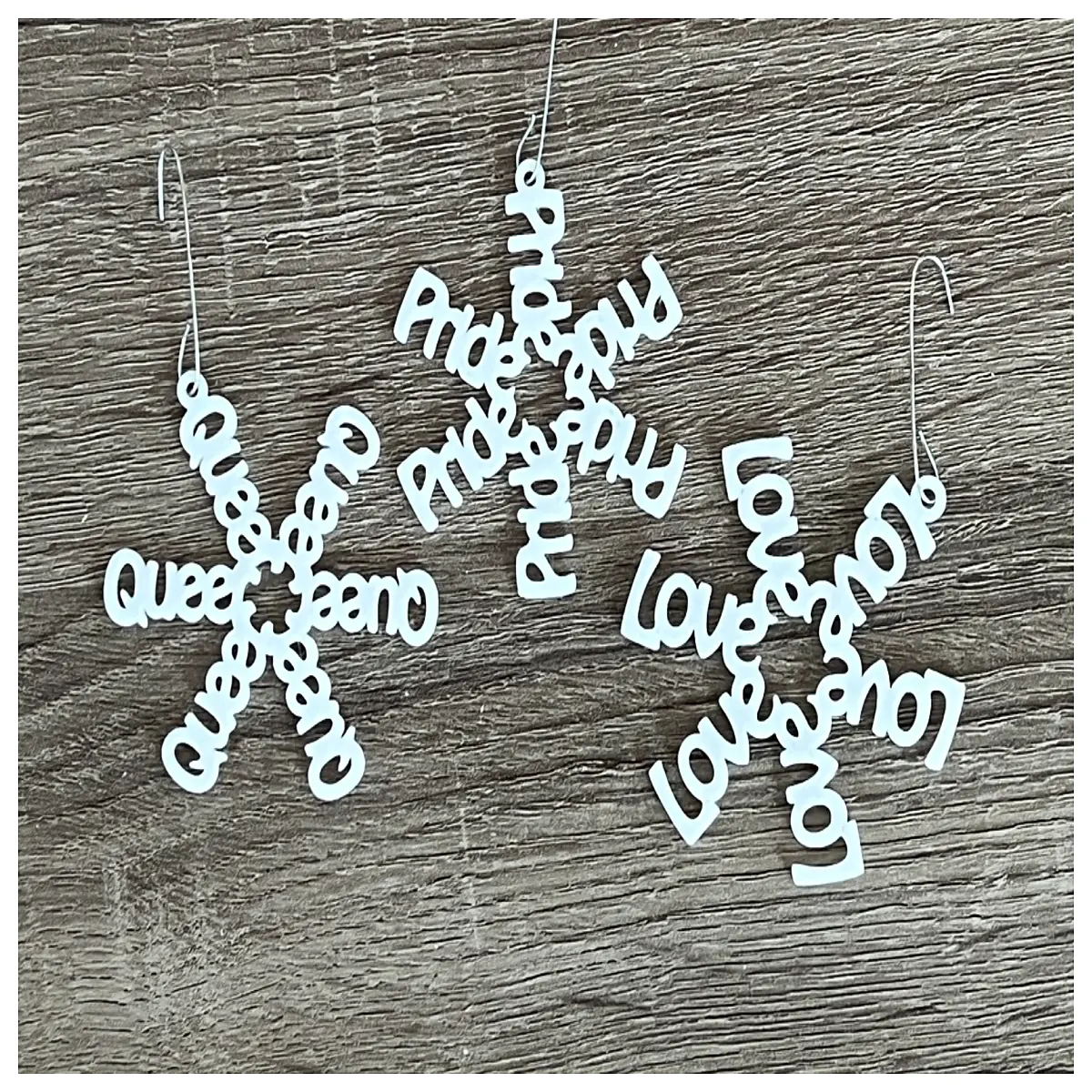 pride snowflake pendant necklace silver gold charm jewelry for lgbtq pride month gift