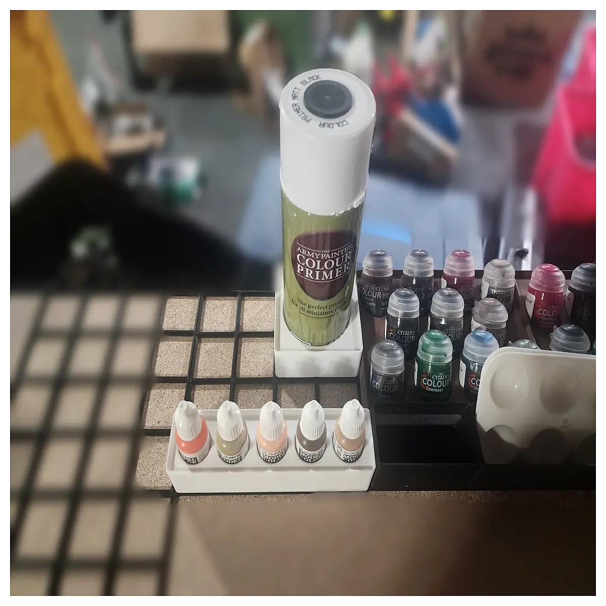 gridfinity compatible paint bottle organizer 1 inch vial holder modular storage bin lab supply rack