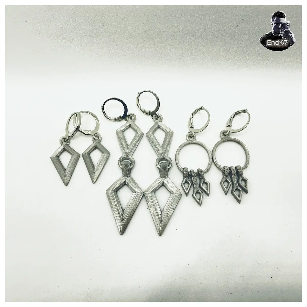 Shape Earrings 3 Designs Cast Print No Support Elegant Jewelry Accessories