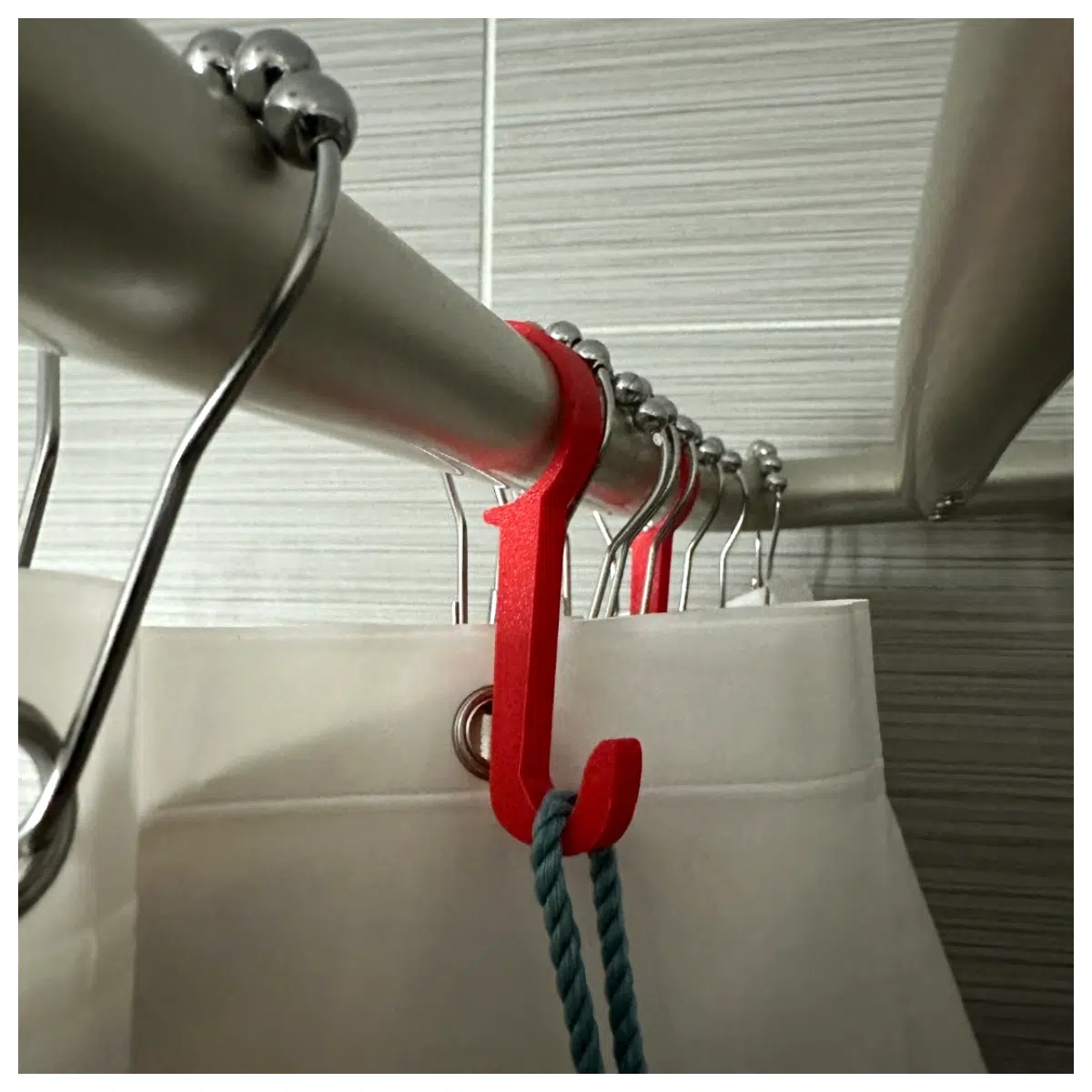 Shower Rod Hook Loofah Holder Bathroom Towel Rack Accessory Shower Accessories Bathtub Accessories