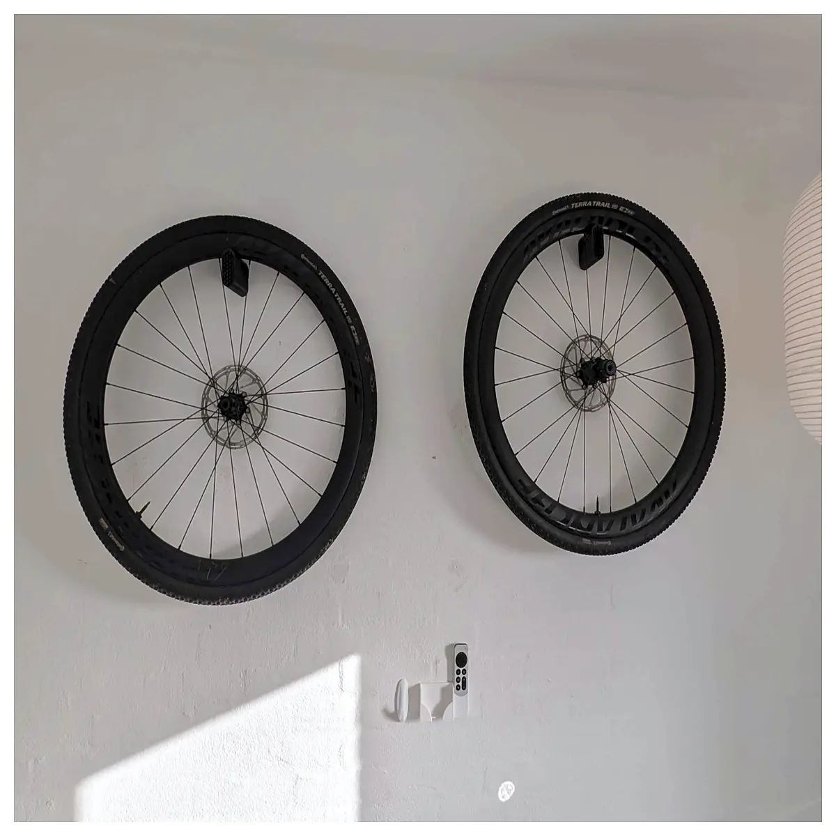 bike wheel rack wall mount storage organizer for garage home duty bicycle holder