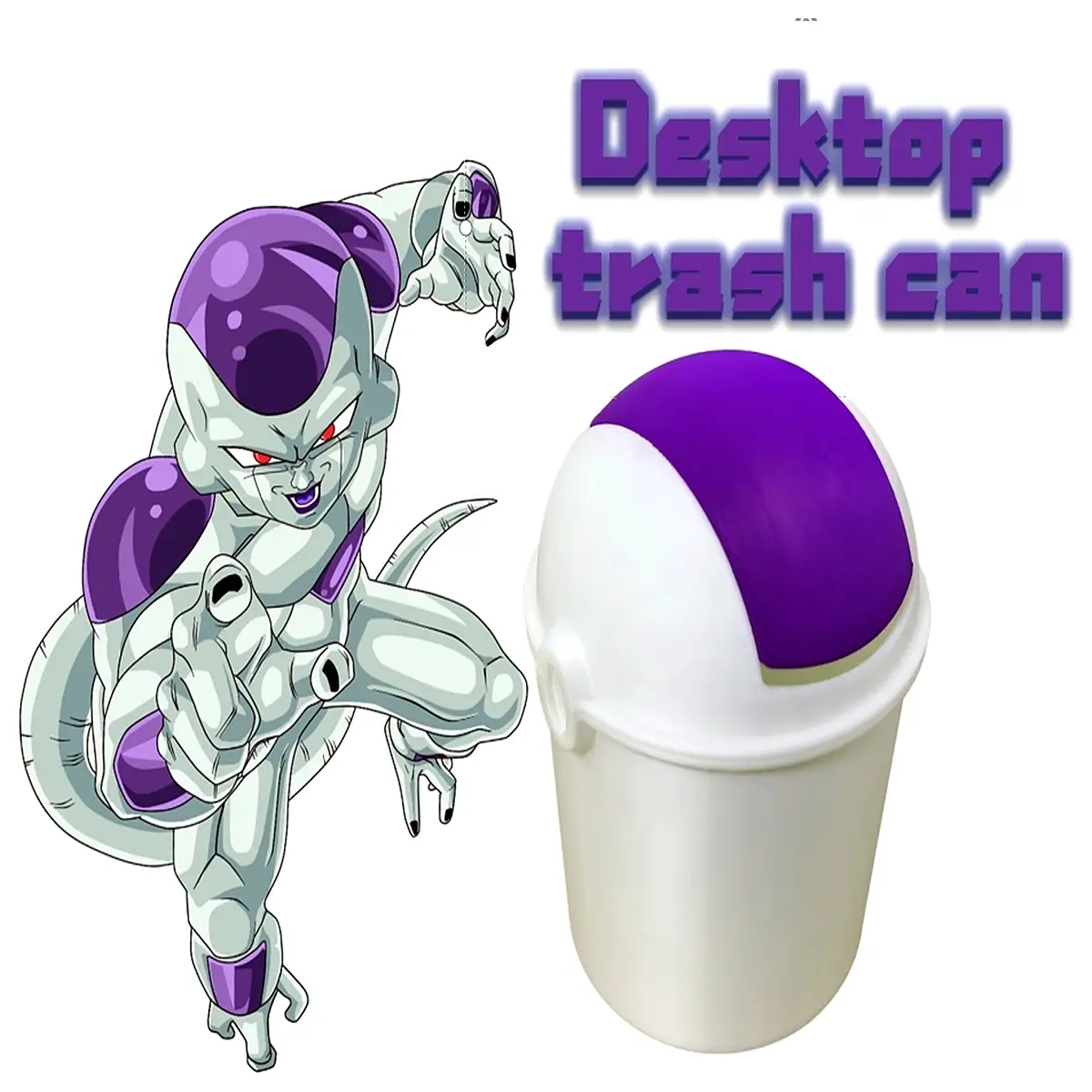 frieza desktop trash can anime figure storage waste bin office desk accessory