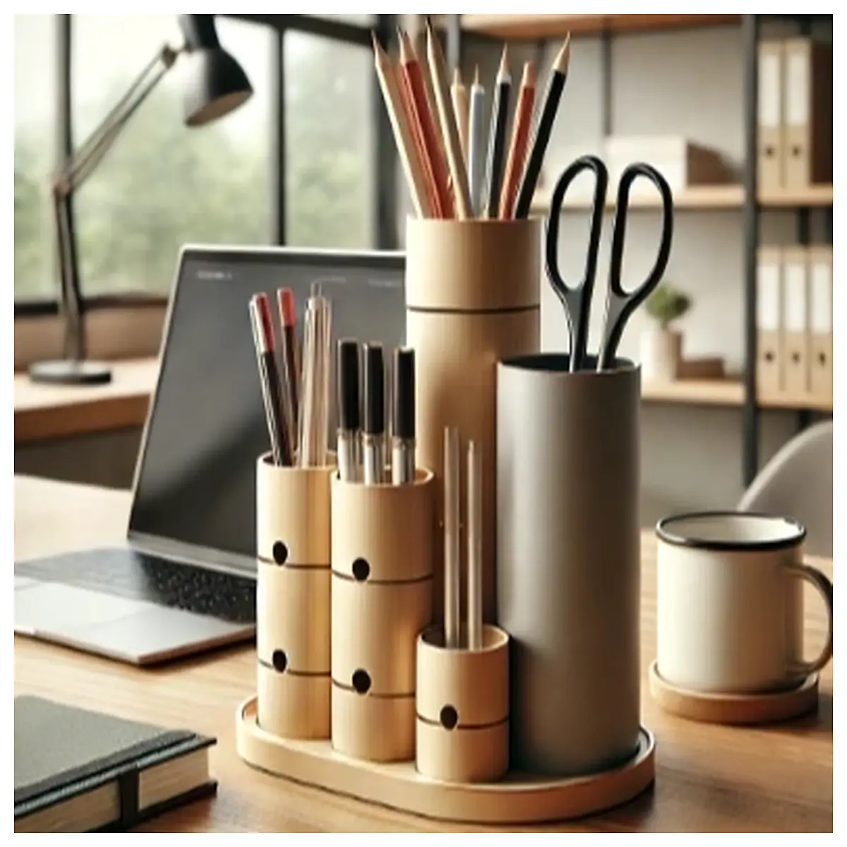 Desk Organizer Pen Holder Storage Box Desktop Stationery Organizer Multi Function Desk Storage Solution Writing Supplies Holder