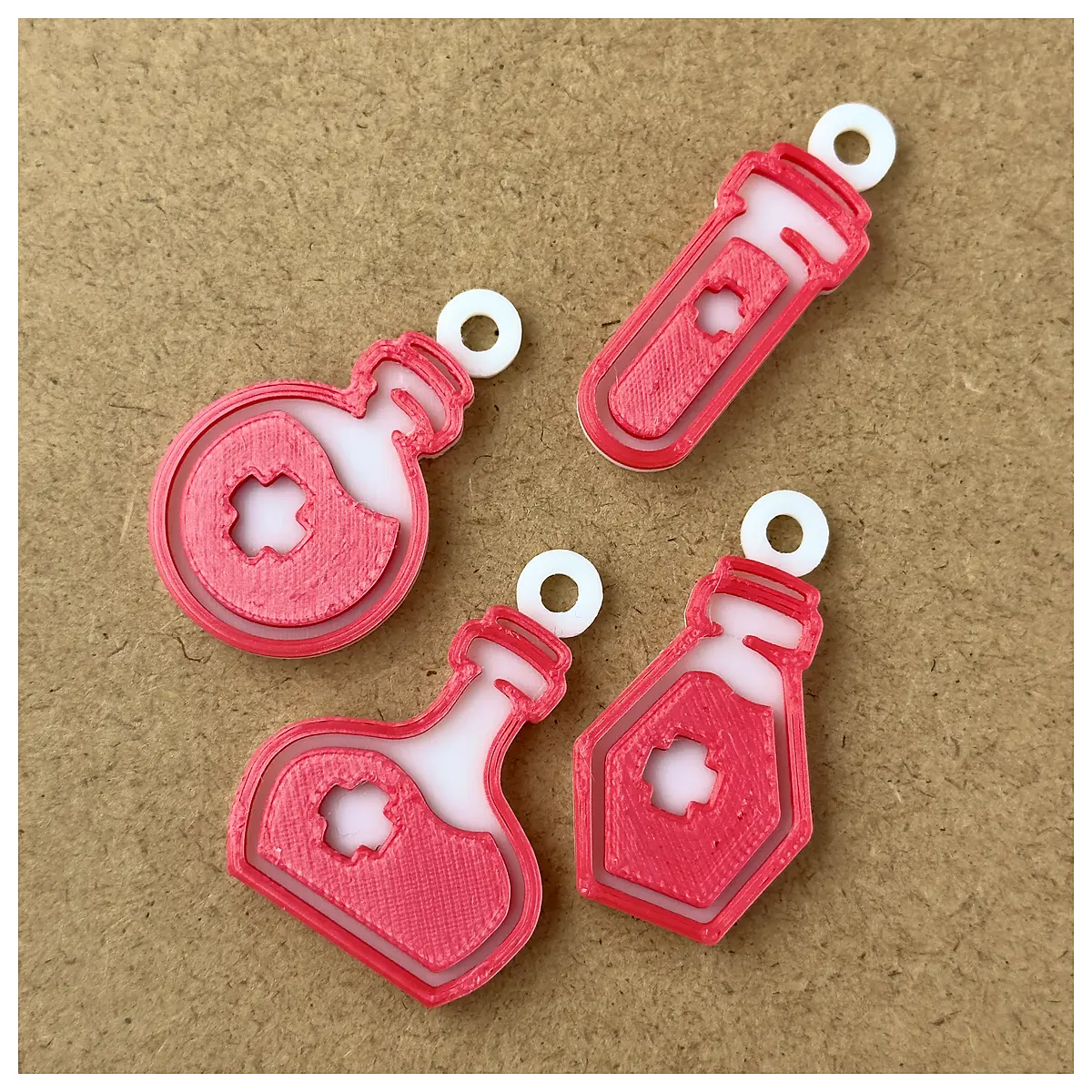 Life Potion D D Keychains Roleplay Collectible Toy Game Accessories RPG Keychain Decoration