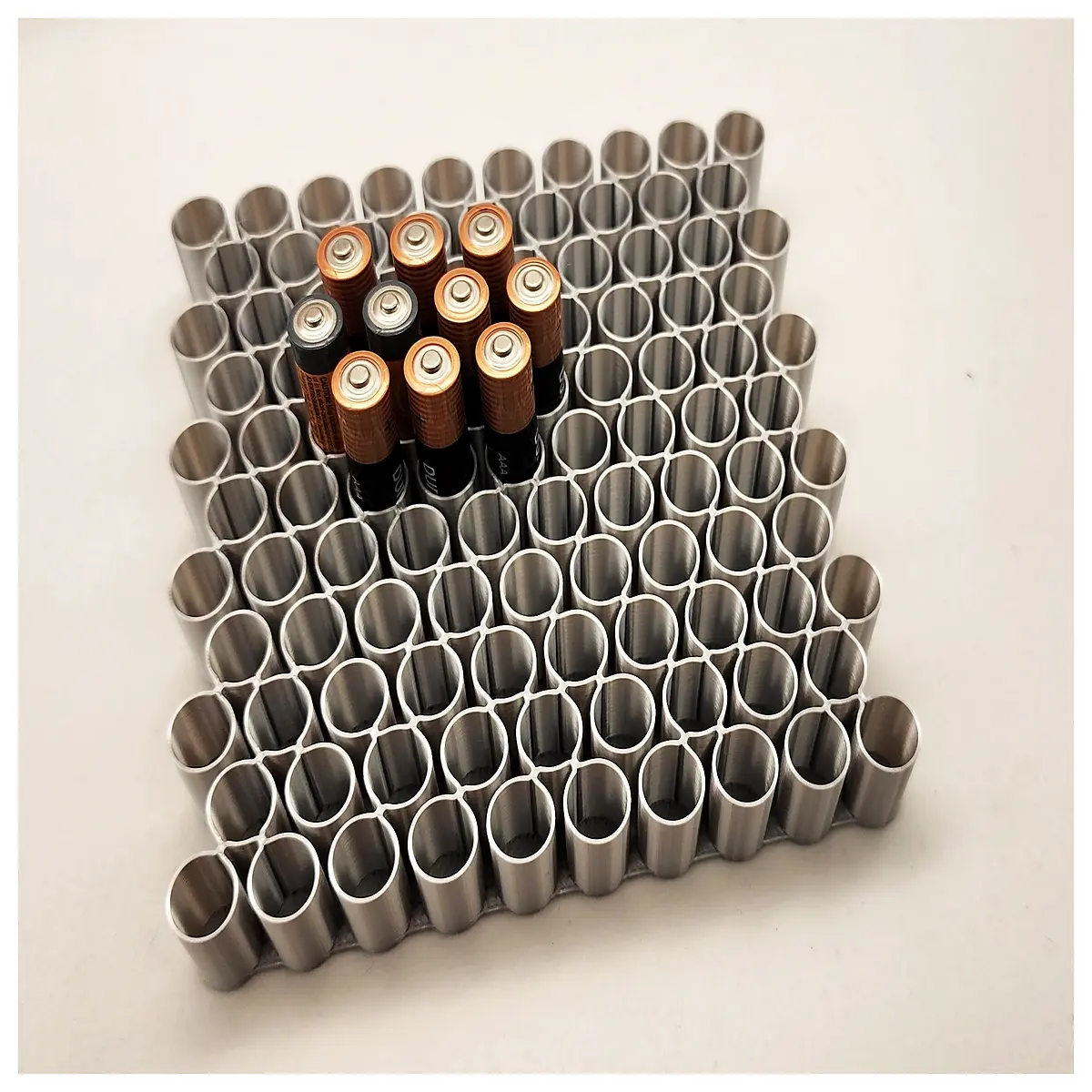vase shape battery holder tray for aaa aa 9v c d cells organizer storage case