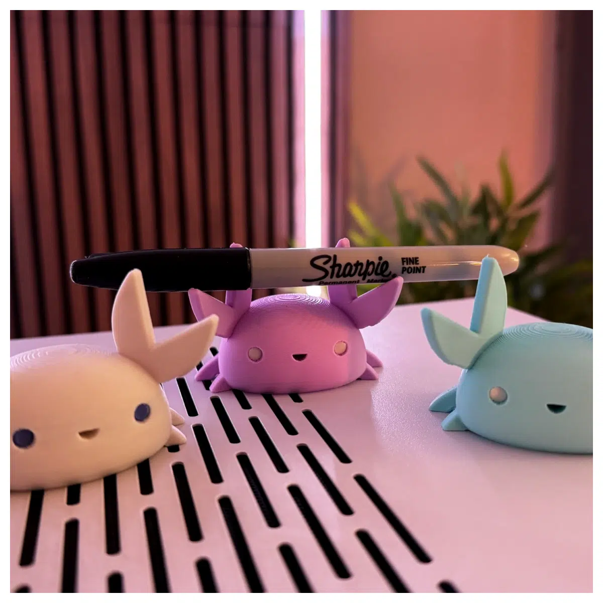 cute crab pencil holder desk organizer for kids stationery storage