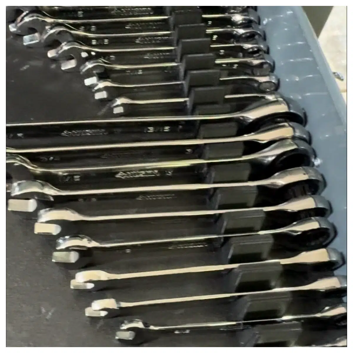 wrench organizer rack wall mount garage storage tool caddy holder box for mechanics workshop