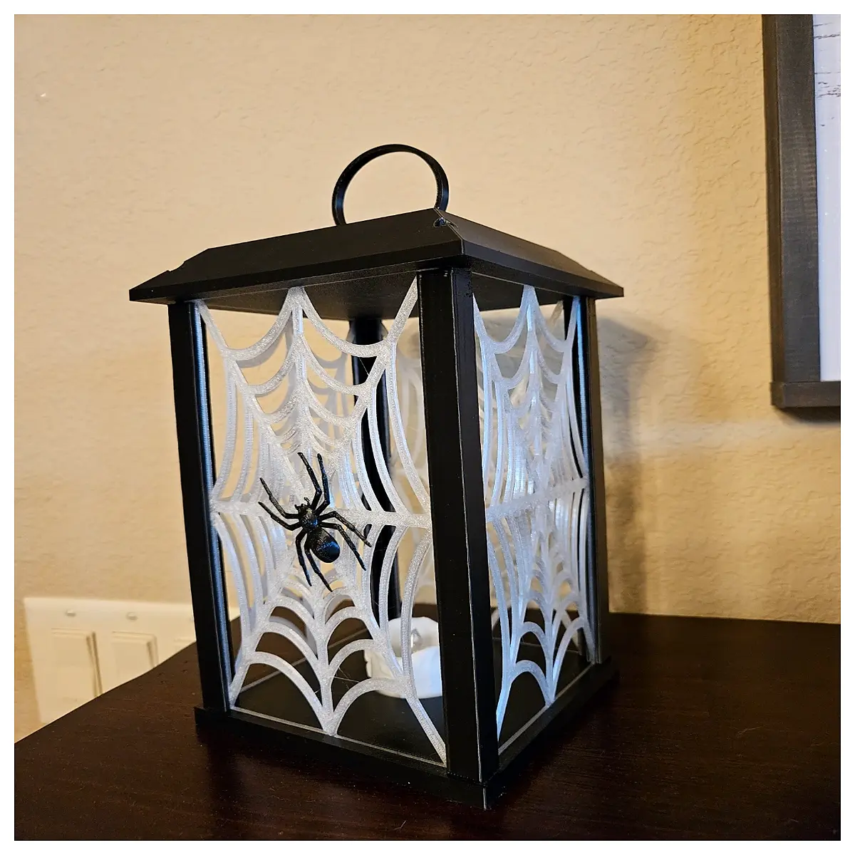 Halloween Spider Web Lantern Decor Festive Party Spider Web Decoration Creative Halloween Decor