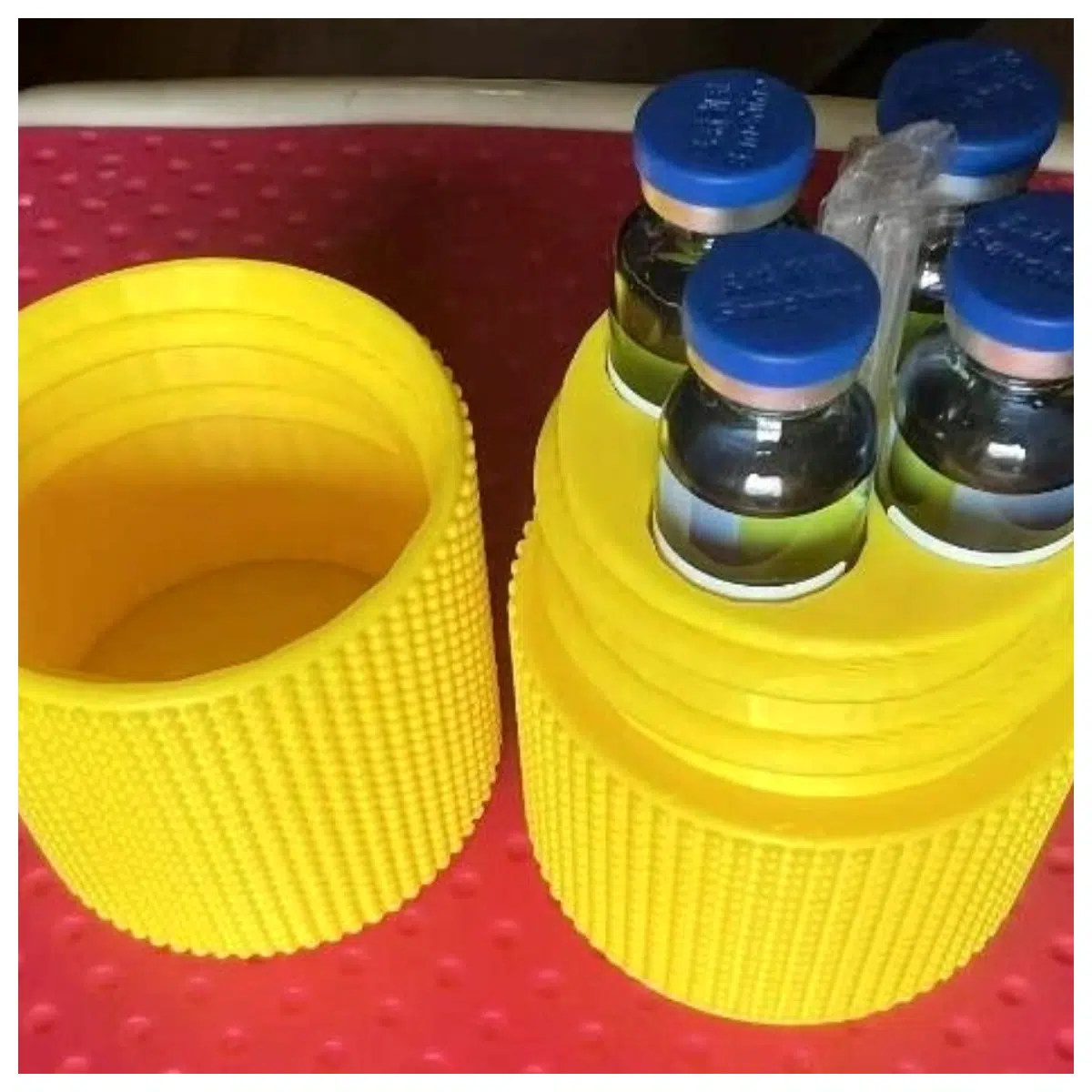 4 Compartment Liquid Capsules Organizer with Straw Holder Drink Storage Box Kitchen Organizer Drinkware Accessory