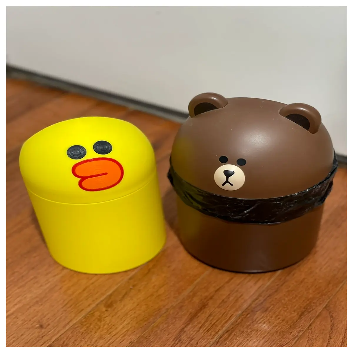 Line Friends Sally Trash Can Cute Desktop Storage Bin Toy Accessory Wastebasket Home Decor
