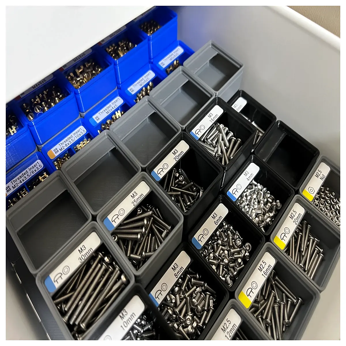 Gridfinity 1x1 Magnetic Bins No Glue Organizer 5x1mm Magnets Desk Storage Mini Storage Space Saving Solutions