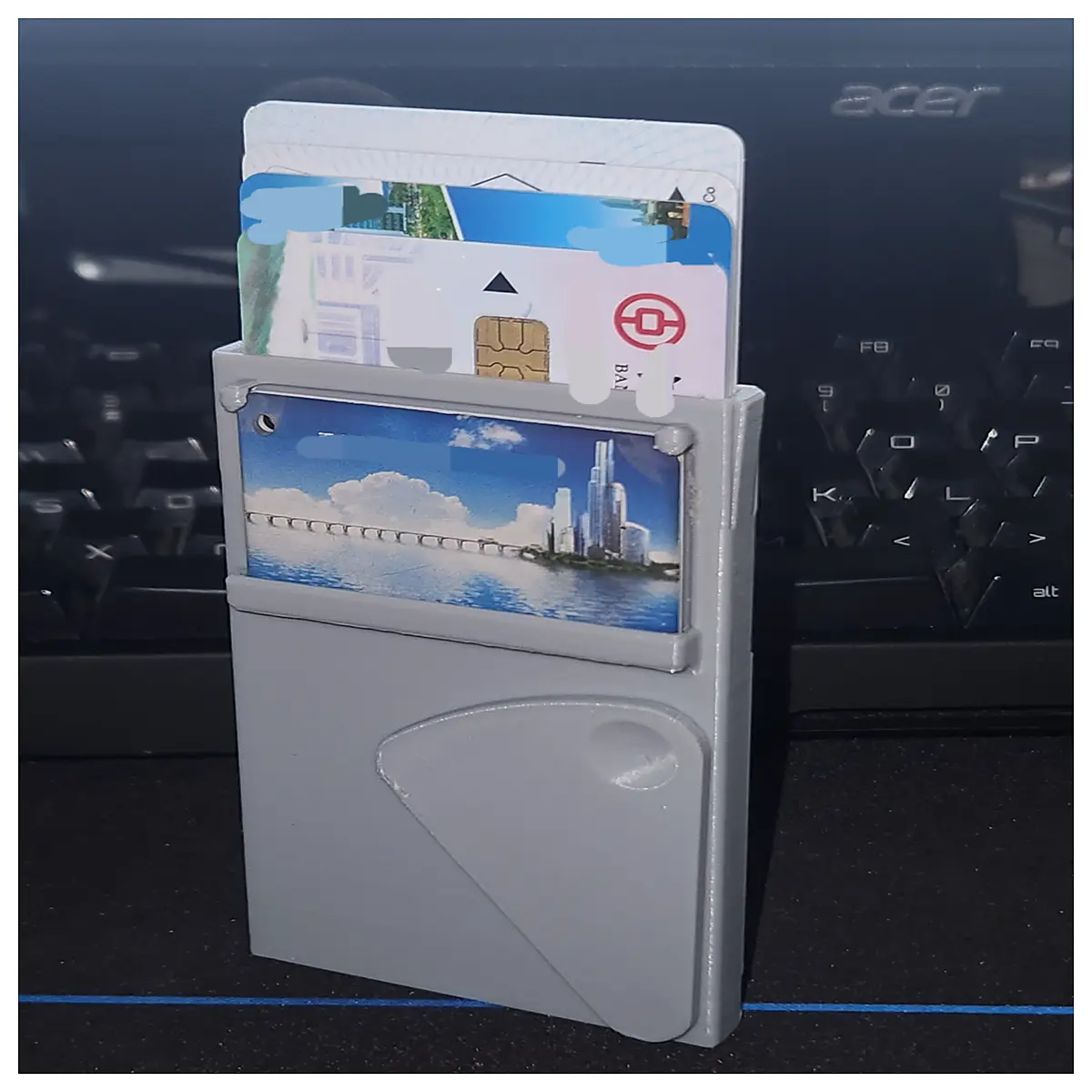 rfid blocking card holder for id badge anti theft wallet sleeve for key fob slim protector case