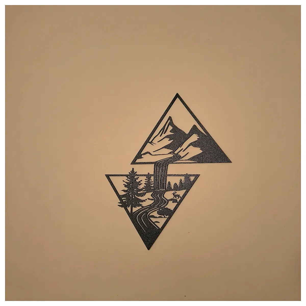 Wall Art Triangular Mountain Wall Decals Decorative Geometric Wall Panels Modern Minimalist Living Room Bedroom Wall Decor Art
