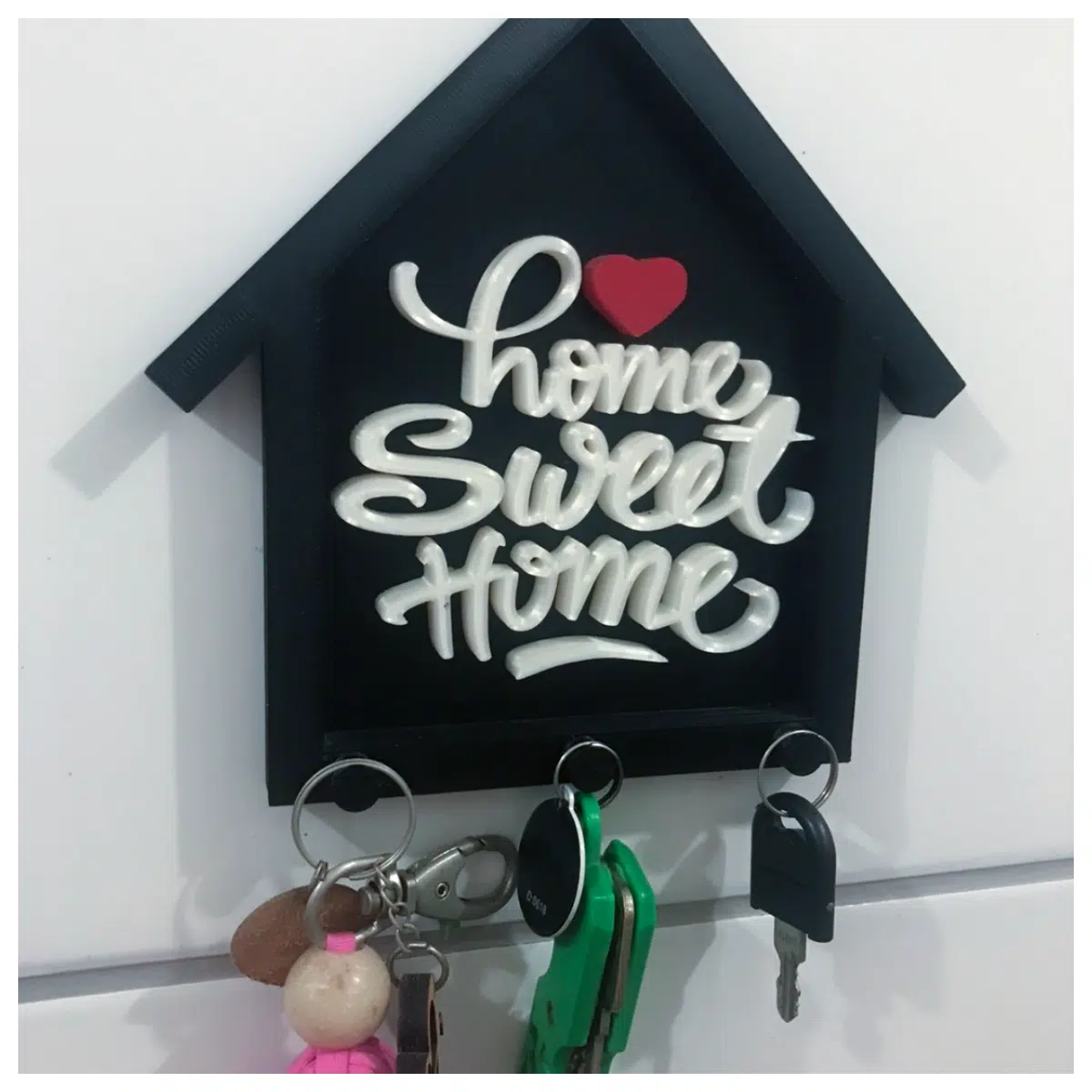 cute home sweet home keychain for keys housewarming gift door hanger metal key ring accessory