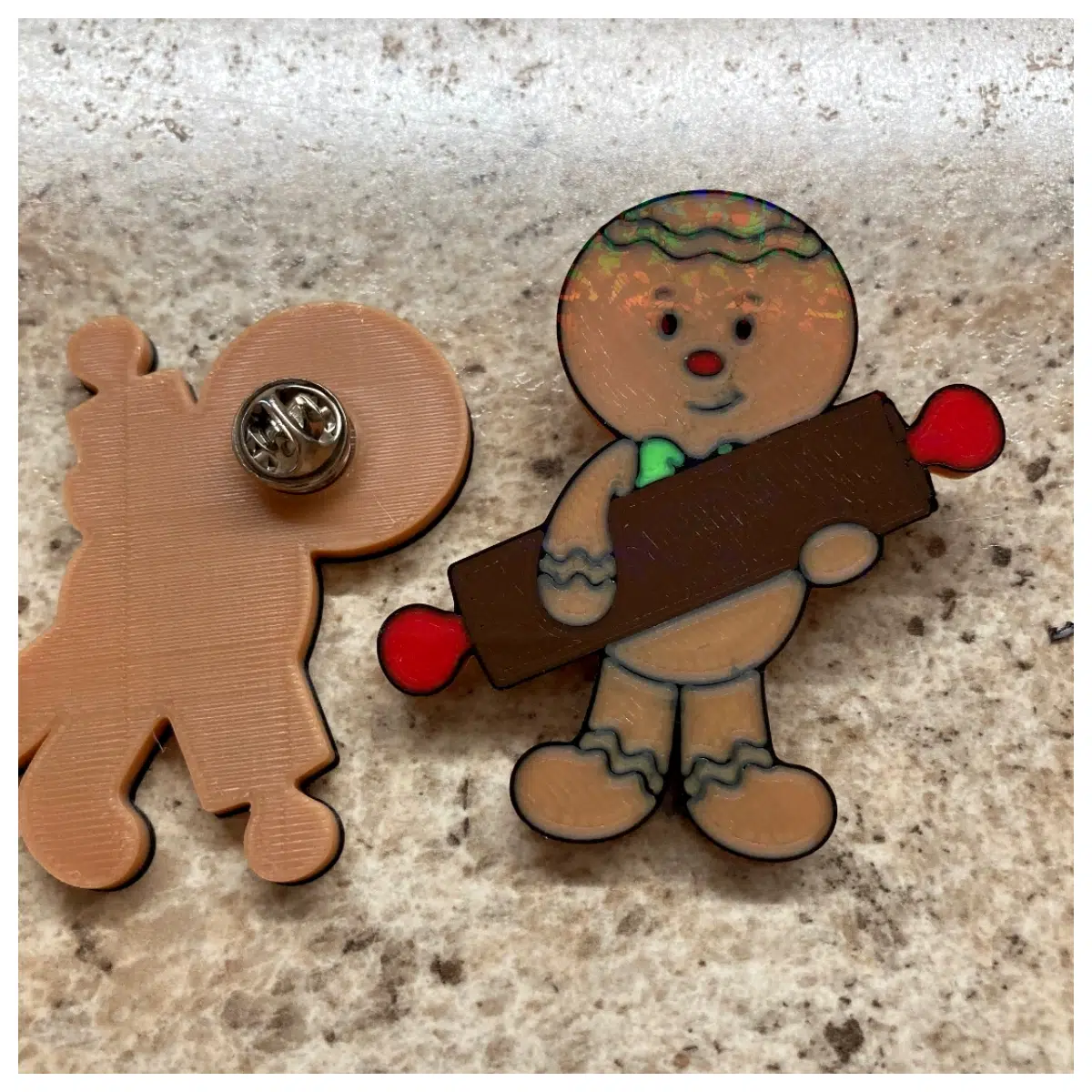 gingerbread boy cookie cutter rolling pin set kitchen baking tools festive holiday decoration