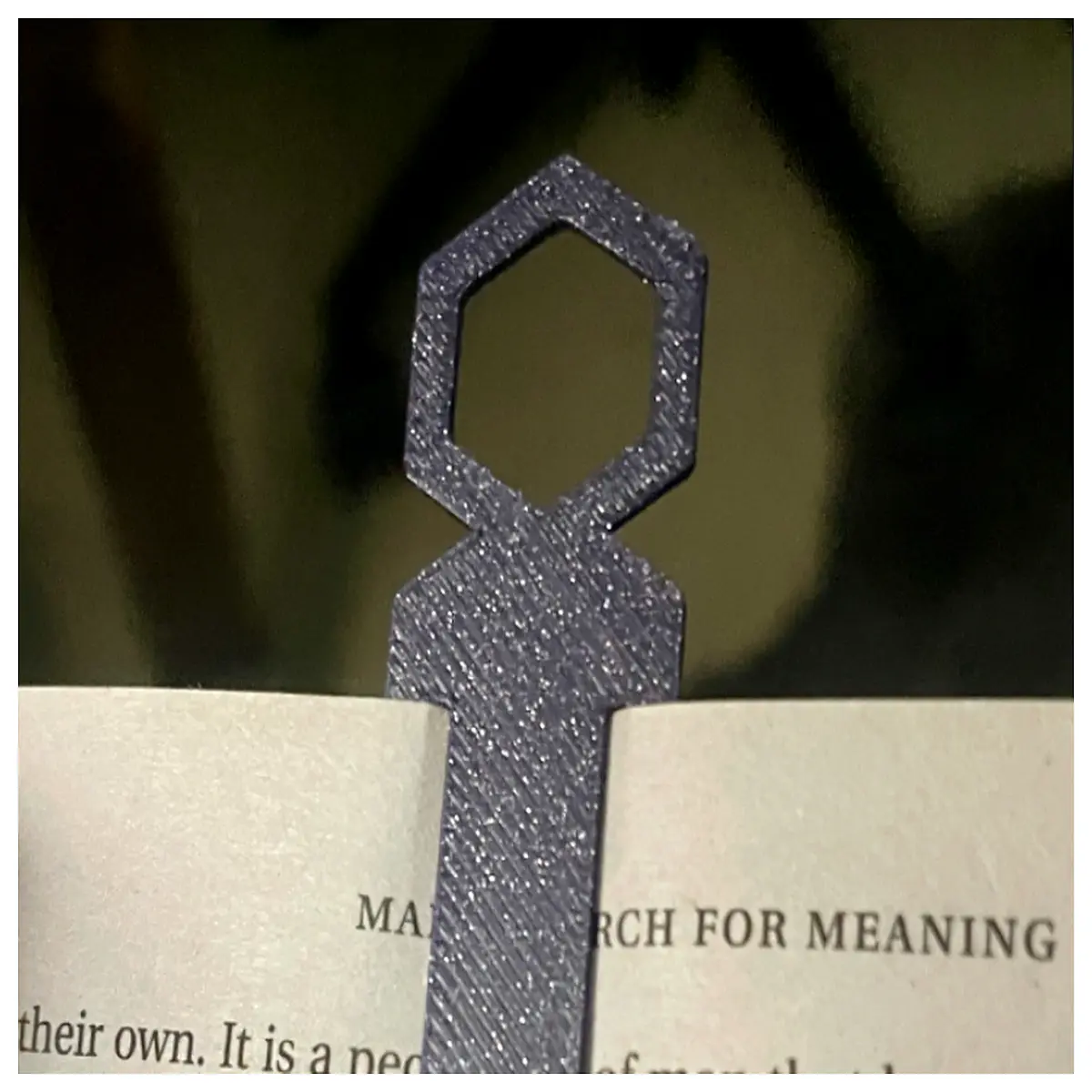 hexagonal metal bookmark for reading geometric page marker book lovers literary accessory
