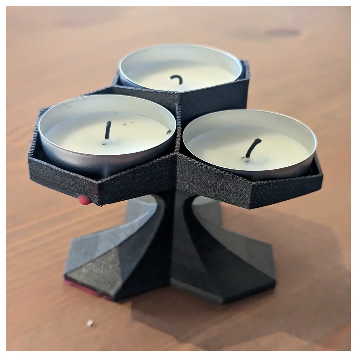 low poly geometric candle holder tea base modern table centerpiece decor