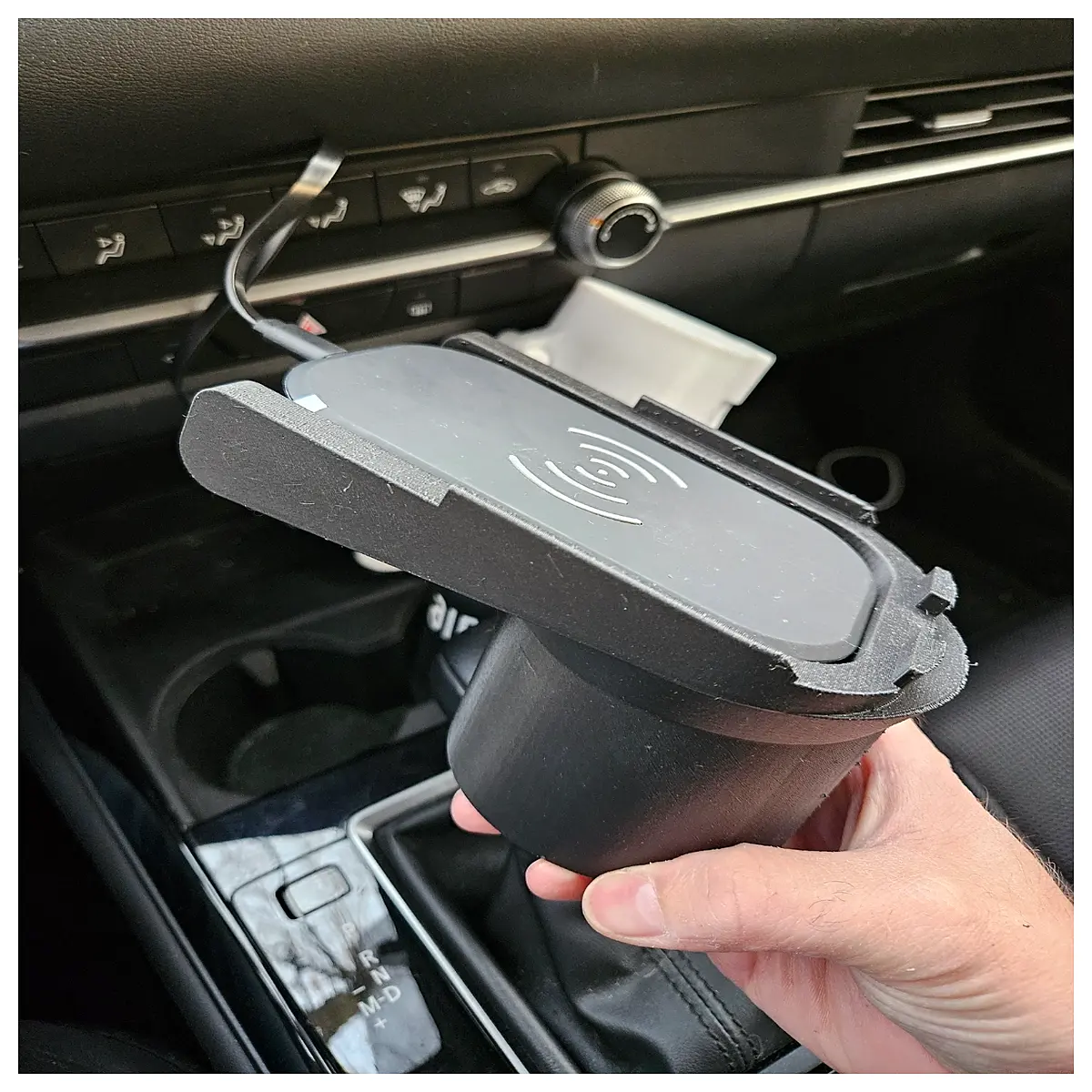 Car Cup Holder Phone Mount with Qi Charging Slot Mobile Car Holder Phone Mount Accessories Car Phone Holder