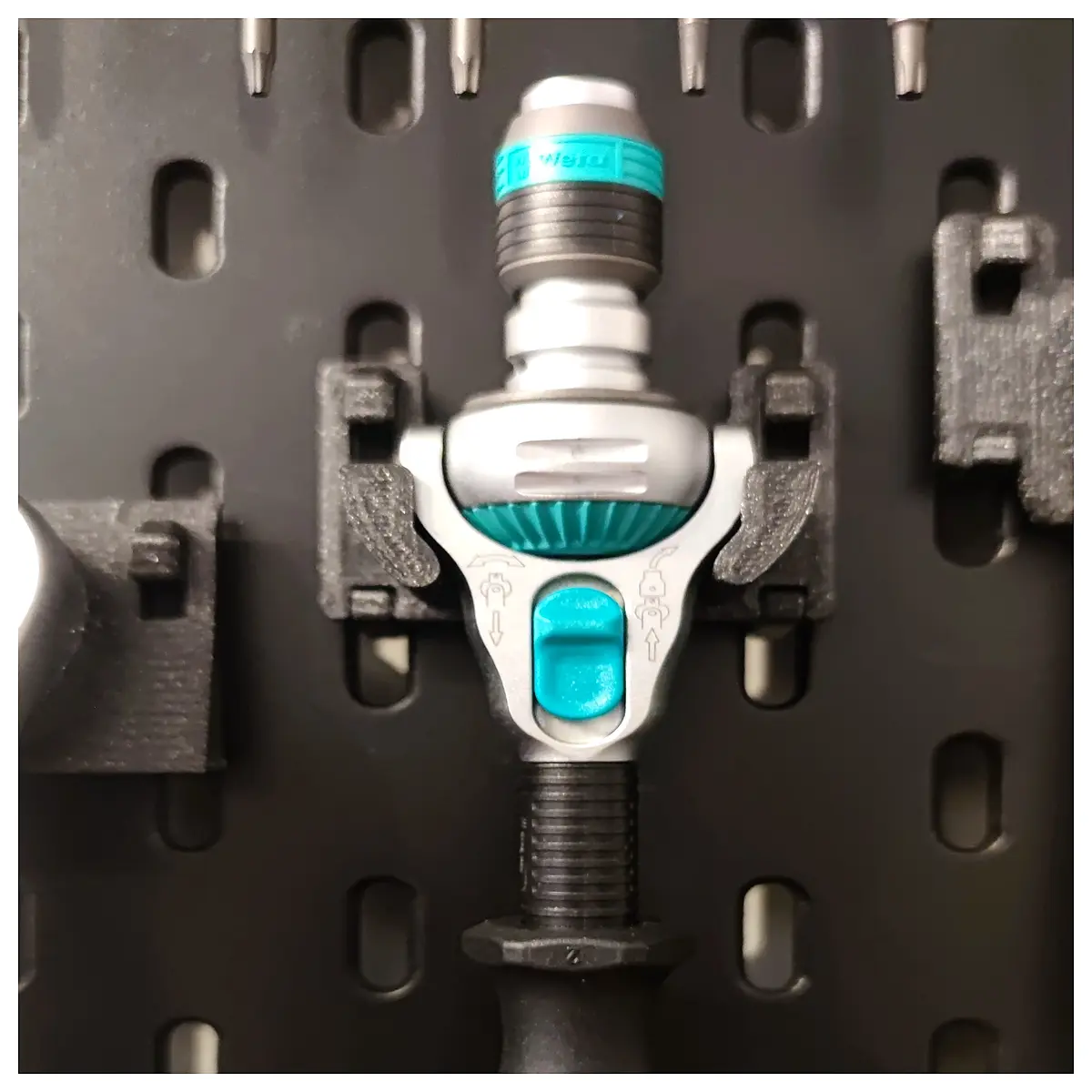 wera zyklop speed holder for skadis pegboard tool organizer rack storage