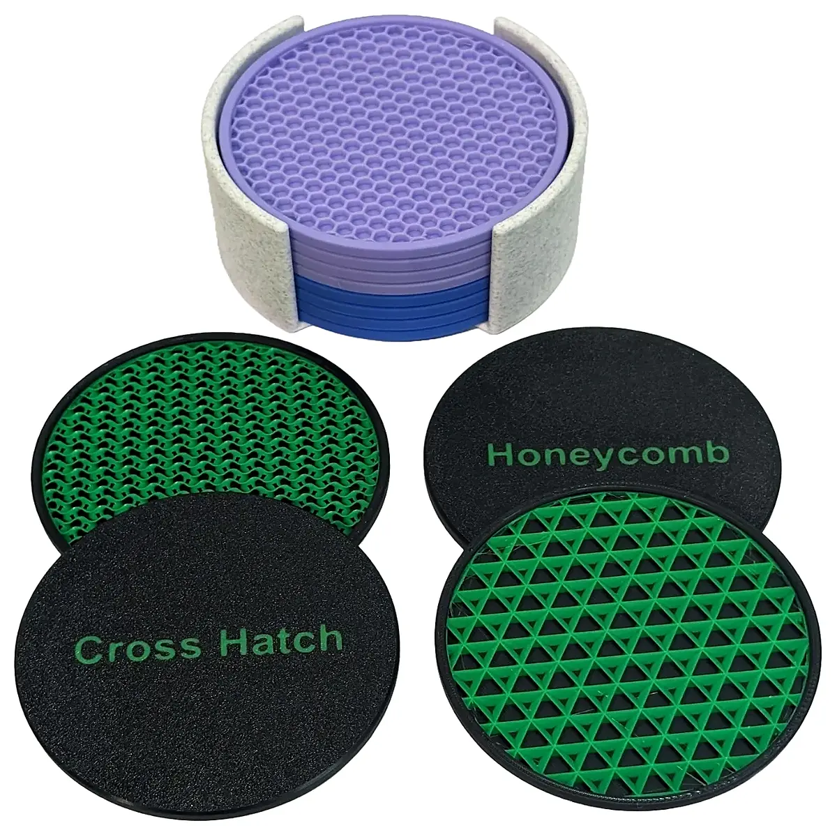 Fillable Cup Coasters Car Desktop Pad Protective Cushioning Table Decoration Filler Shatterproof Pad Accessories
