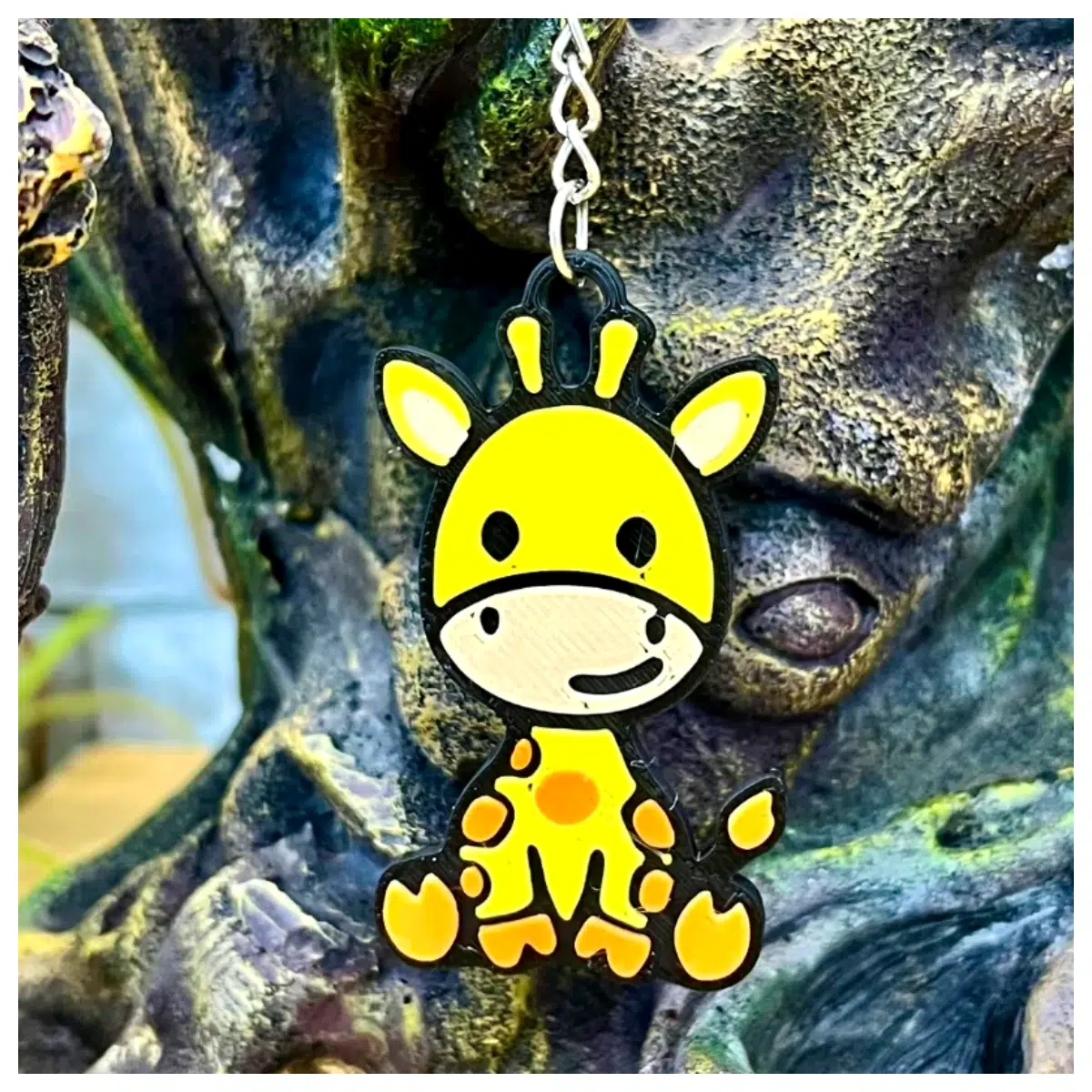 Cute Giraffe Keychain Animal Charm Kids Gift Birthday Decoration Small Animal Keyring Giraffe Accessory