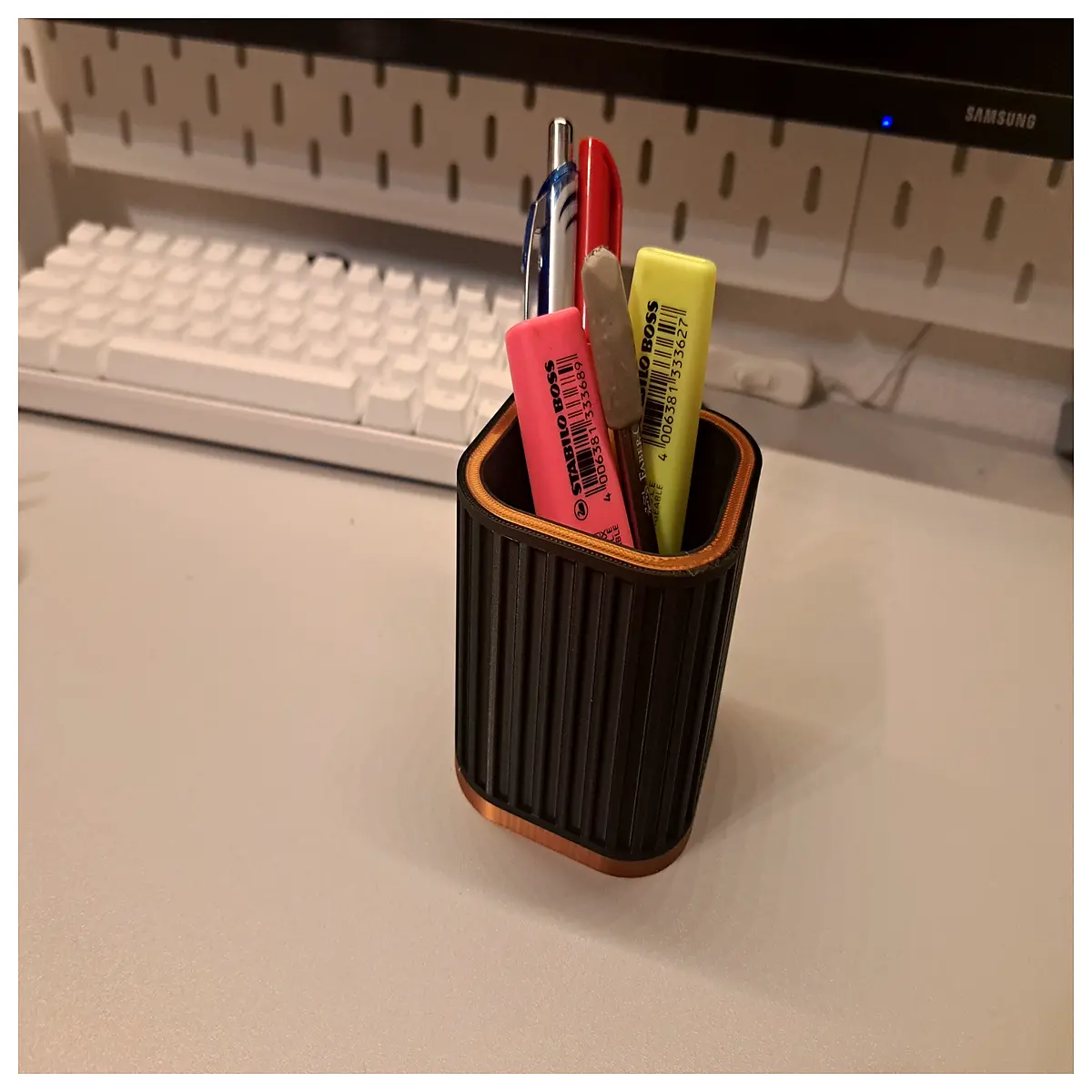 copper wire pencil holder desk organizer copper mesh cup office supplies