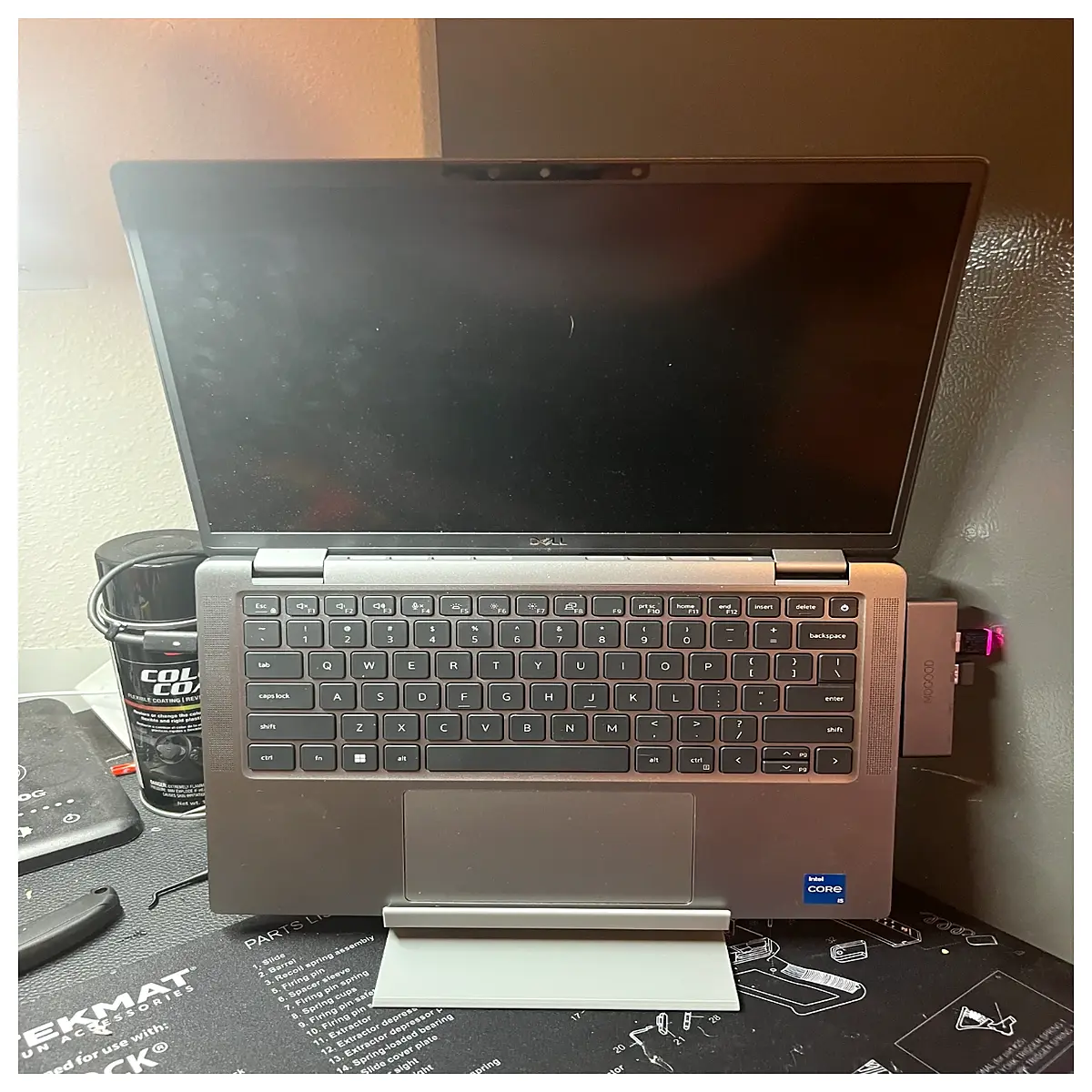 Vertical Laptop Stand Computer Stand Desk Stand Adjustable Angle Laptop Holder Phone Stand Desk Accessory