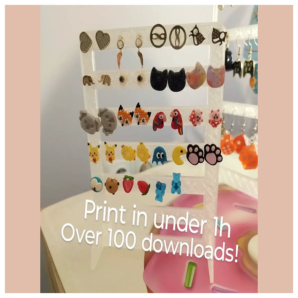 Earring Holder Earrings Accessories Simple Earring Support Elegant Earring Decoration Quick Installation Easy Wear