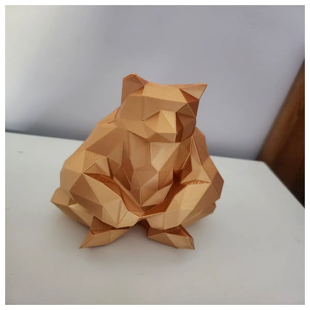 Low Poly Bear Toy 3D Printing Model Desk Decoration Cute Cartoon Animal Accessory Character Figure