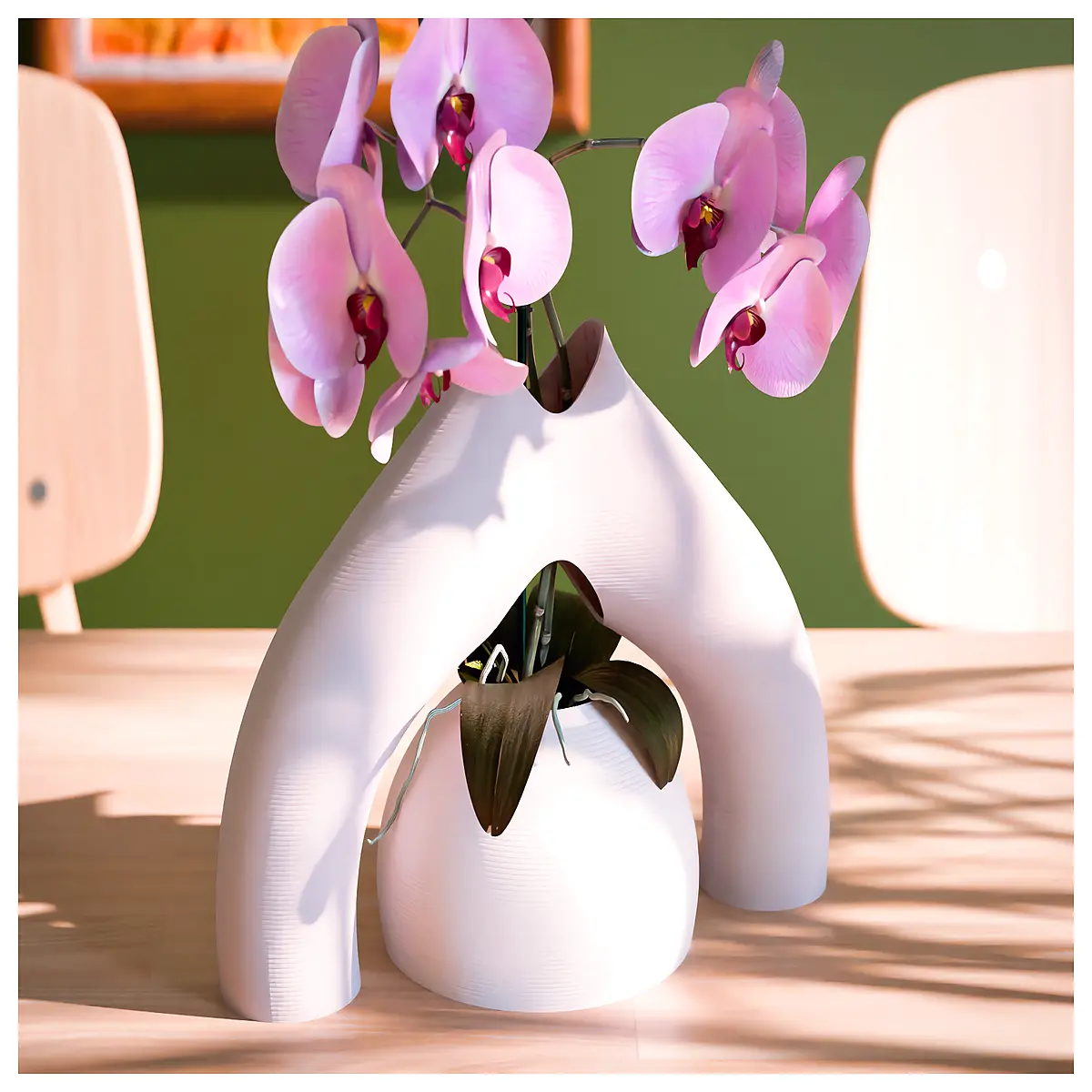 Double Bottle Vases Sculpture Modern Home Decor Water Bottle Art Creative Ornament Office Desk Decoration Living Room Accent