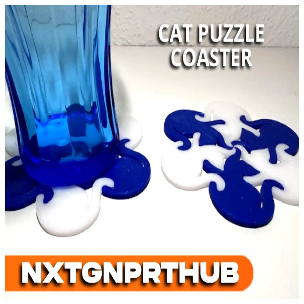 Puzzle Cat Coasters Cat Pattern Desktop Decoration Creative Home Accent Cute Small Gift Puzzle Cat Accessories