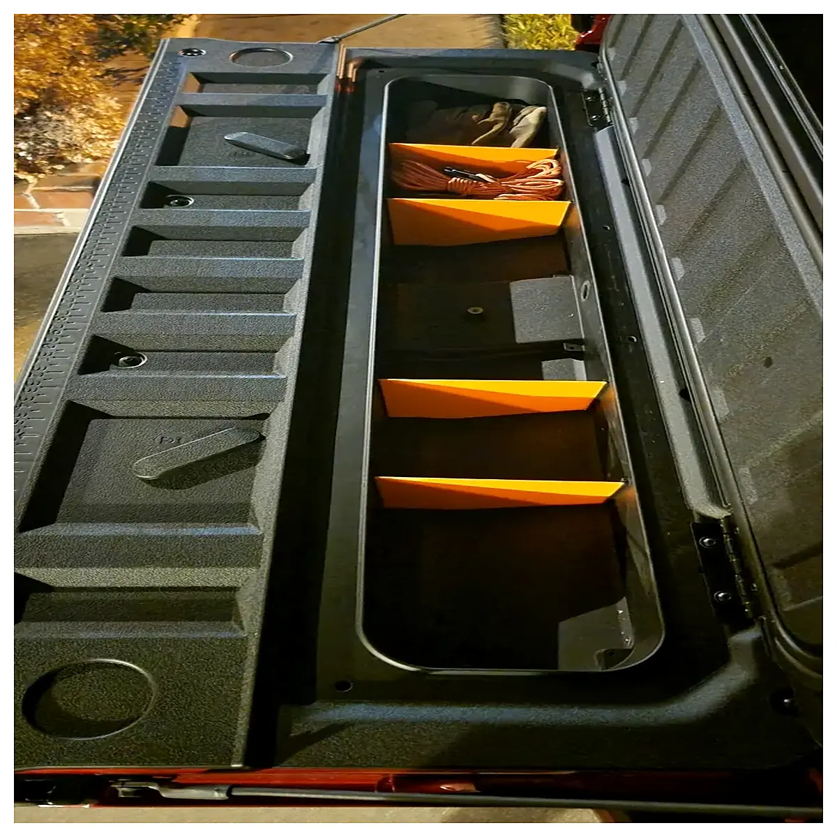 StowFlex Tailgate Organizer Panel Vehicle Rear Cargo Divider Storage Solutions Auto Parts Trunk Organizer