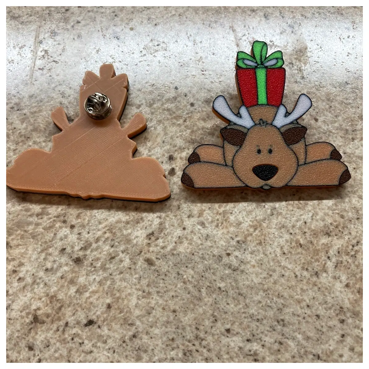 Holiday Reindeer Pin Christmas Decoration Festive Gift Christmas Keepsake Deer Design Xmas Ornament
