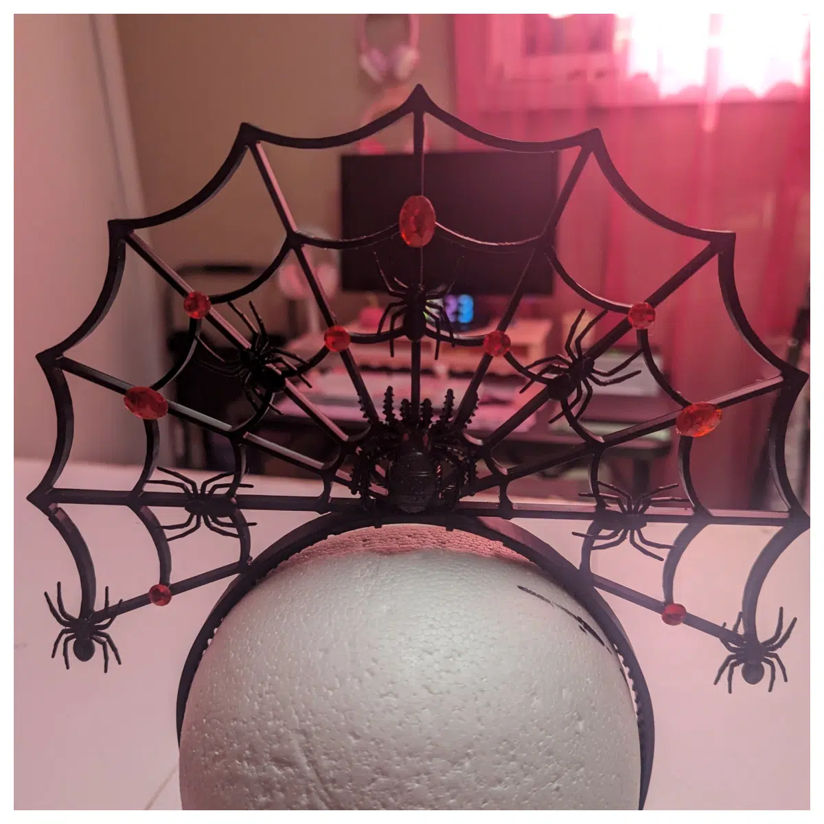 Spider Web Headpiece Girls Simulation Decoration Party Costume Spider Head Accessories Spider Theme Props