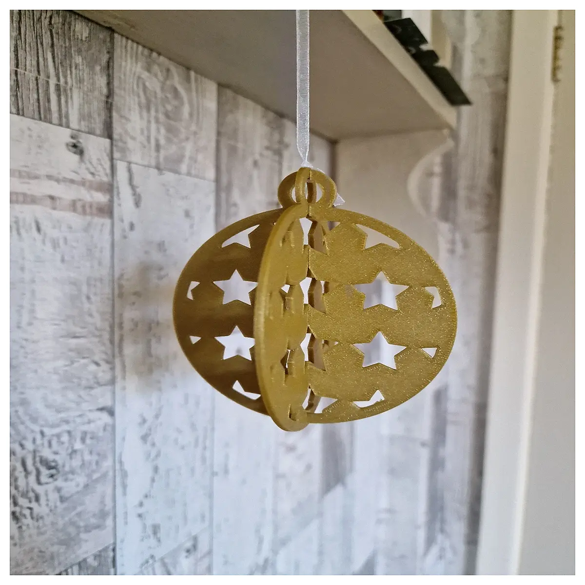 3D Star Christmas Ornament Festive Glitter Ball Christmas Tree Decoration Sparkling Star Holiday Gift 3D Sphere Ornament