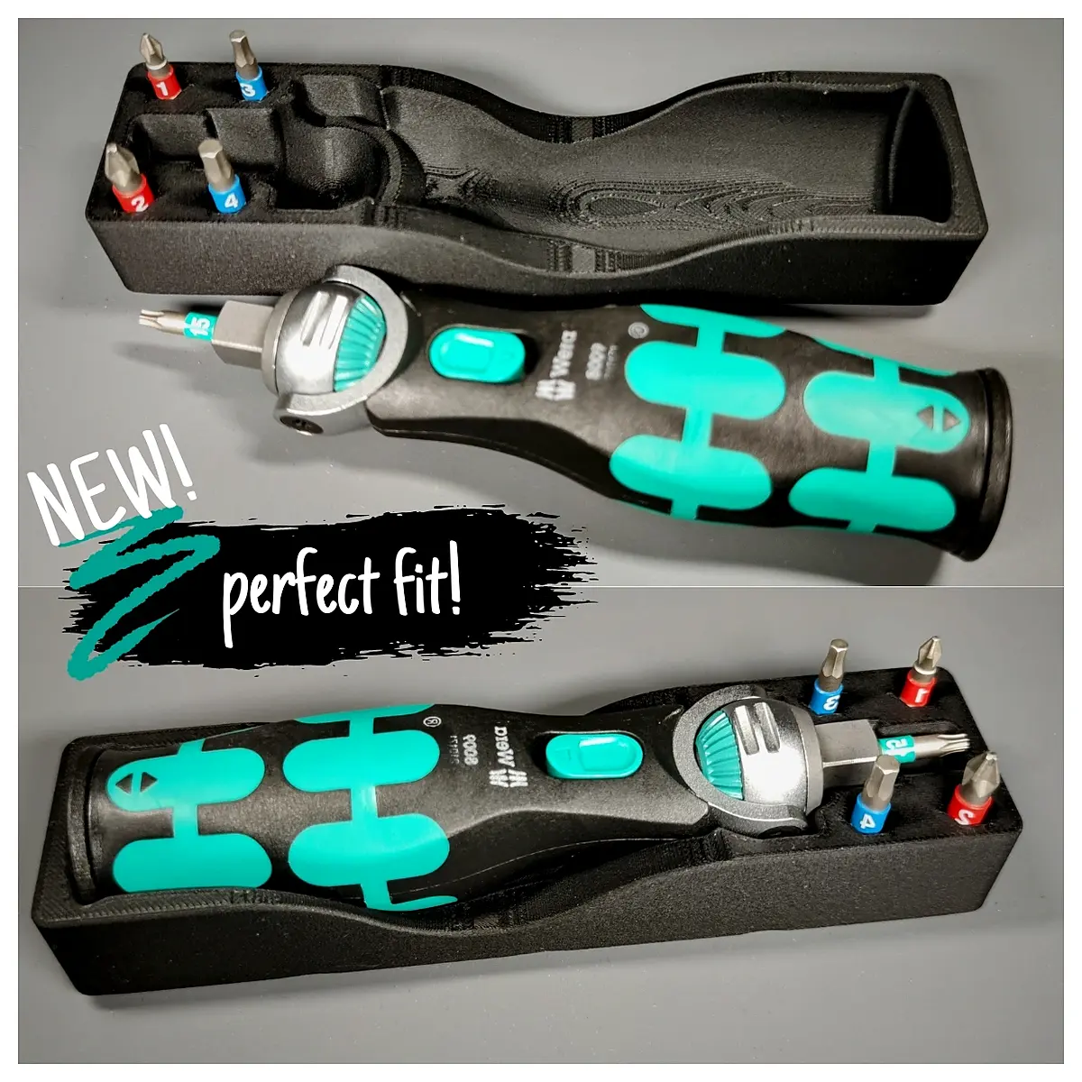 gridfinity organizer for wera zyklop pocket wrench modular storage bin magnetic base tool box