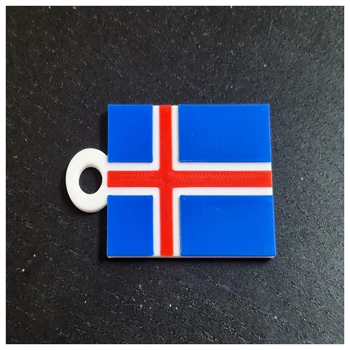 Iceland Flag Keychain Iceland Travel Souvenir Iceland Flag Charm Iceland Gift Iceland Miniature Flag Iceland Flag Accessory