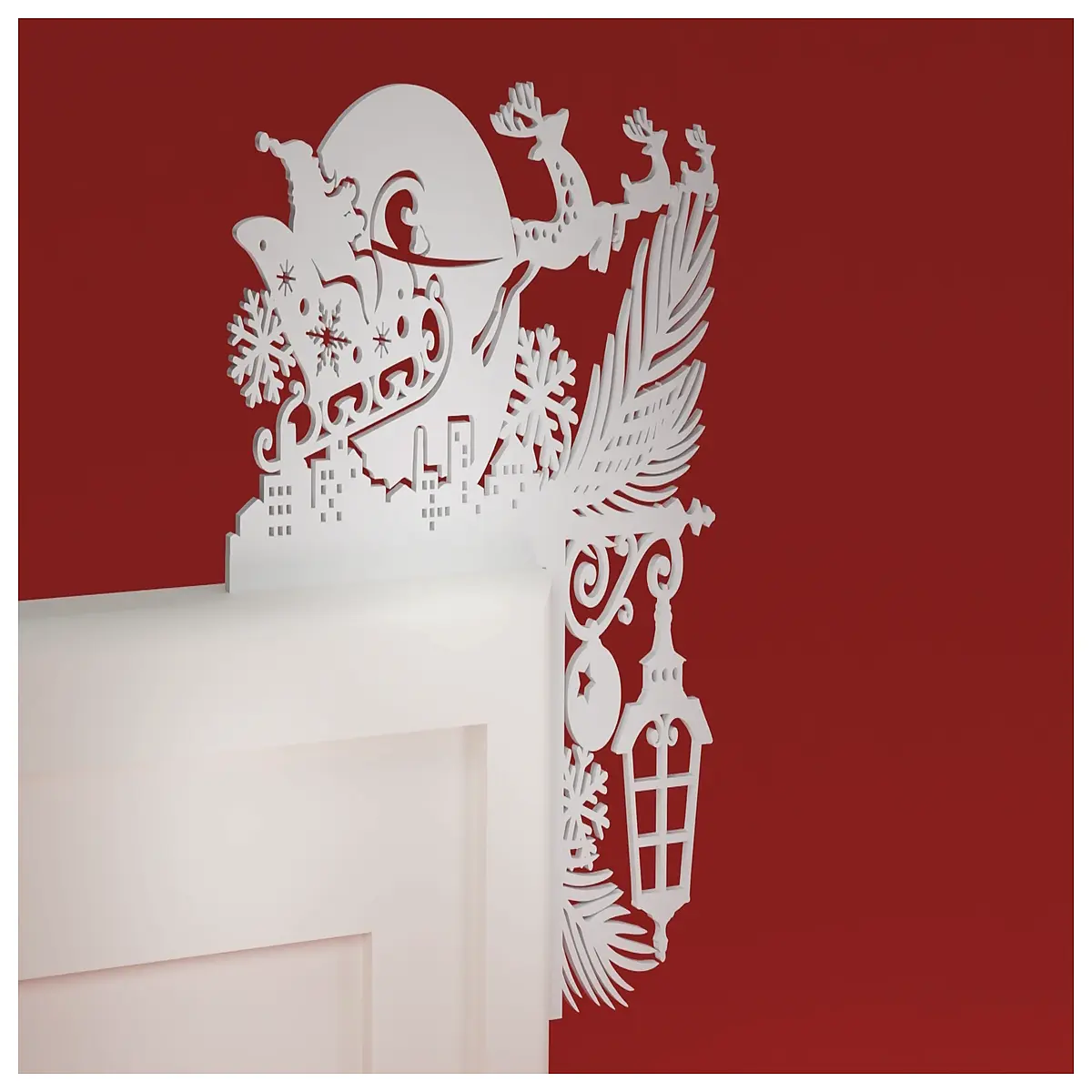 60cm Christmas Sleigh Decoration Santa Claus Toy Accessory Reindeer Christmas Ornament Festive Decoration