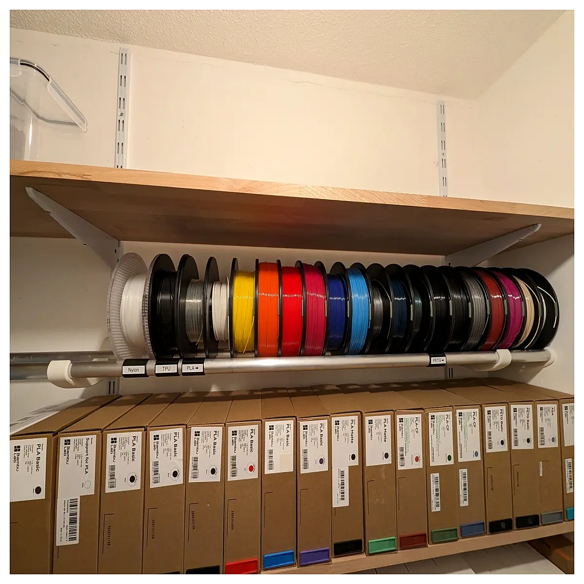 double slot wall mounted cable organizer spool holder for wire management storage rack